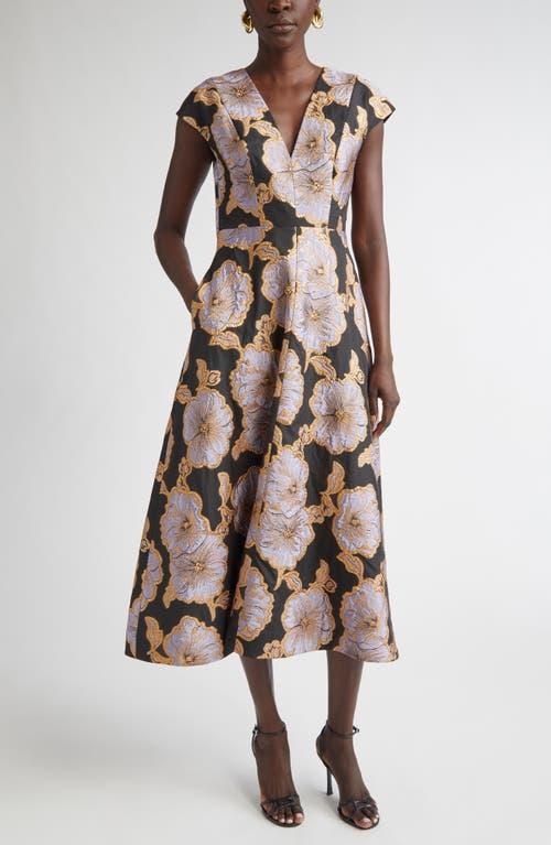 st john a line dress St. John Evening Black Crystal V-Neck A-Line Evening Gown