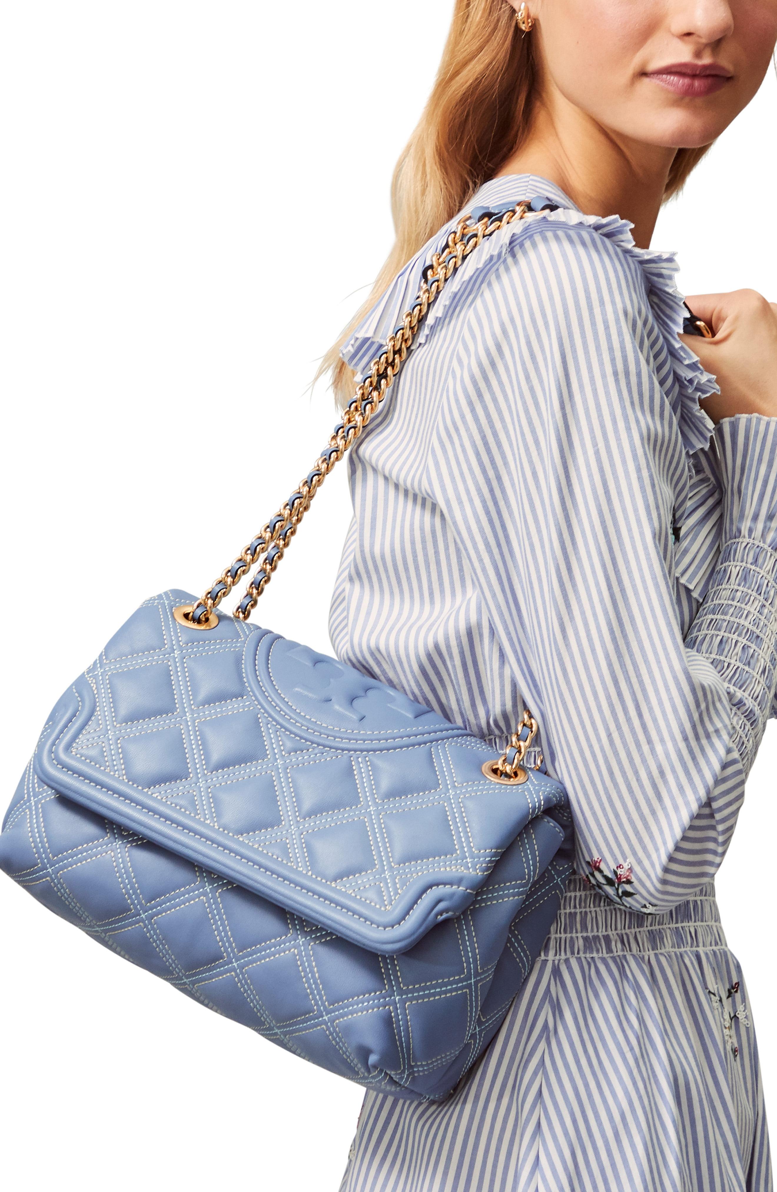 Tory Burch Fleming Soft Contrast stitch Convertible Shoulder Bag