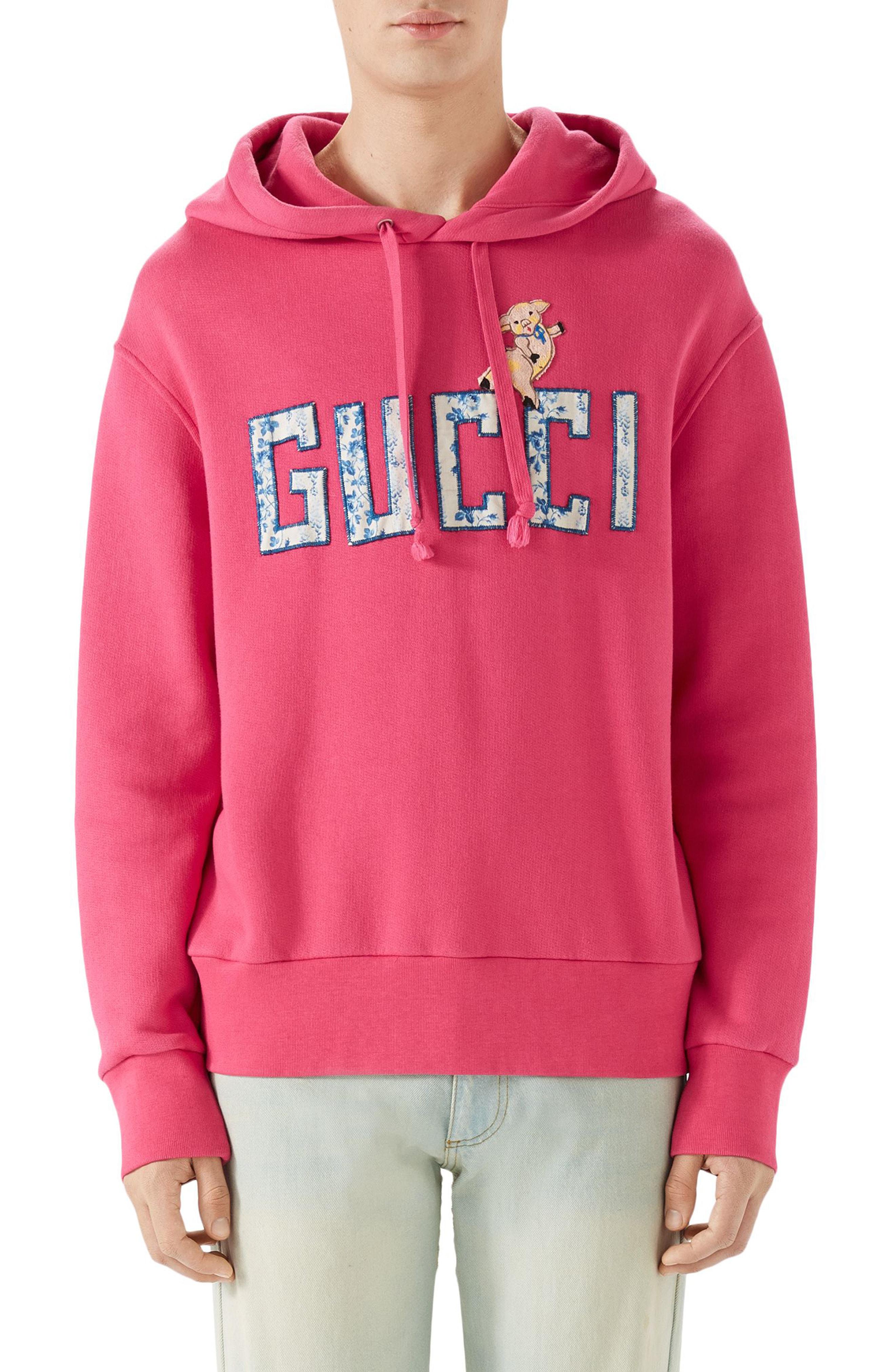 Gucci Cotton Piglet Long Sleeve Hooded 