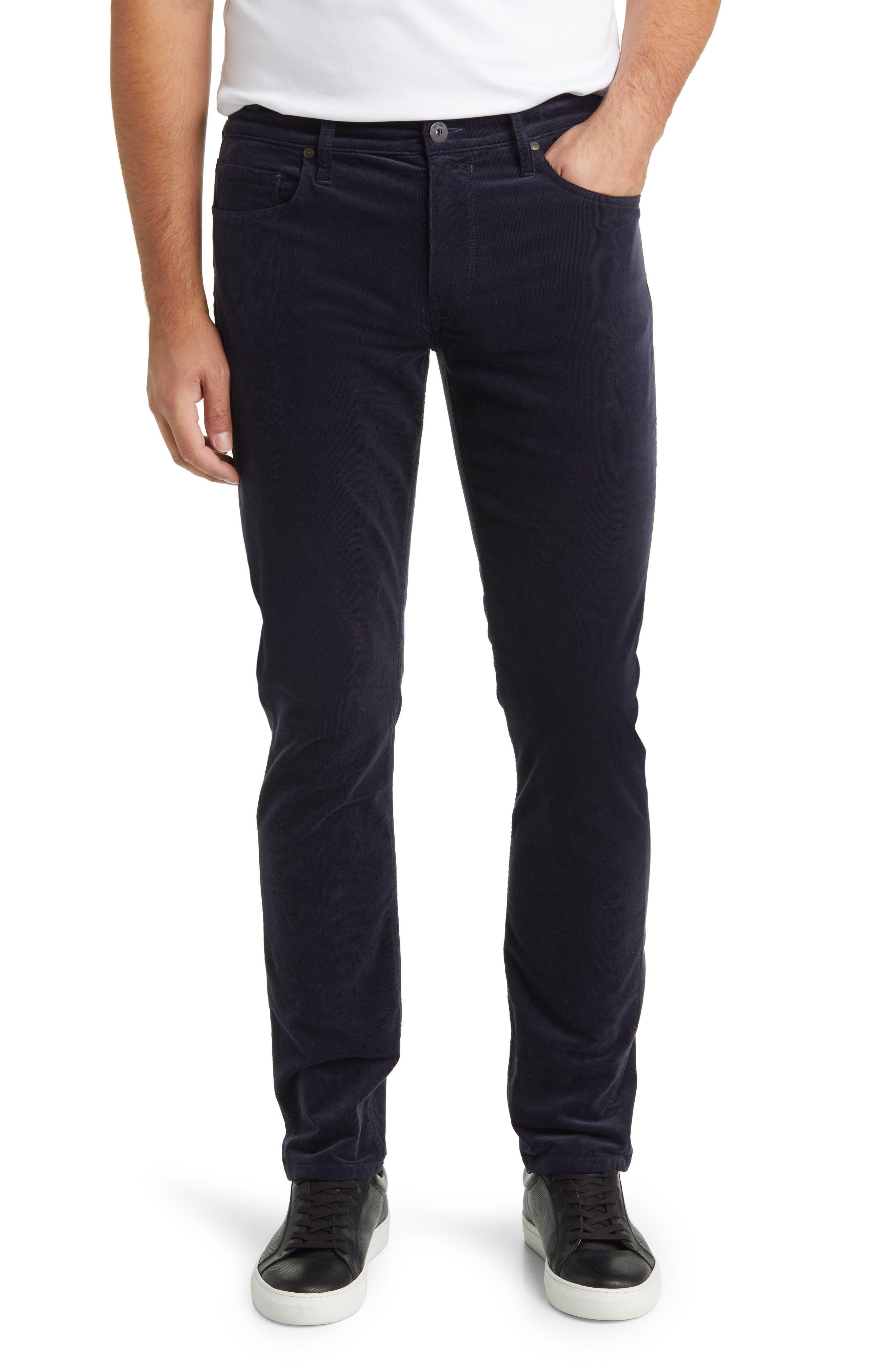 PAIGE Federal Straight Leg Corduroy Jeans in Blue for Men | Lyst