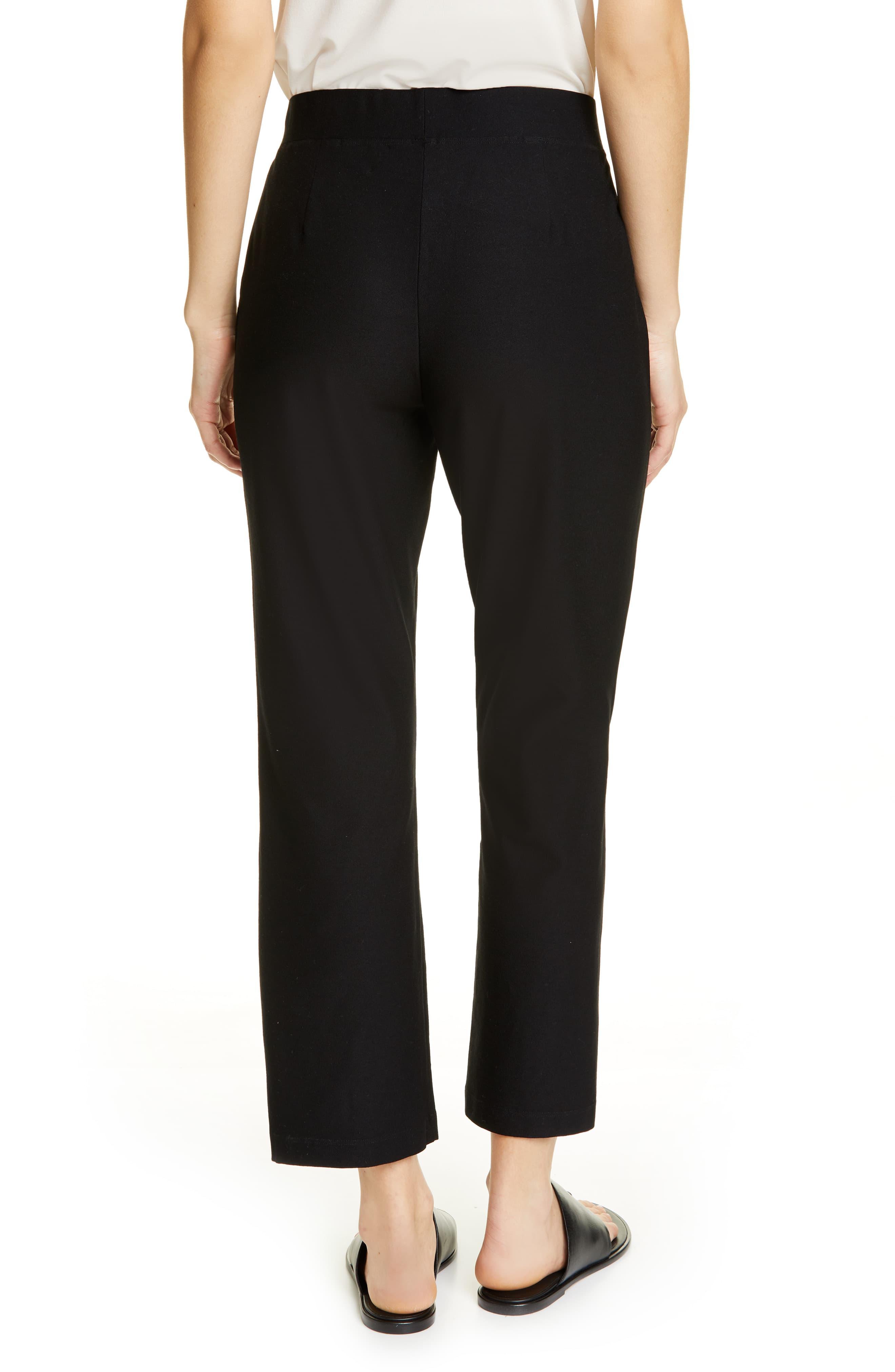 Eileen Fisher Flare Ankle Pants in Black - Lyst