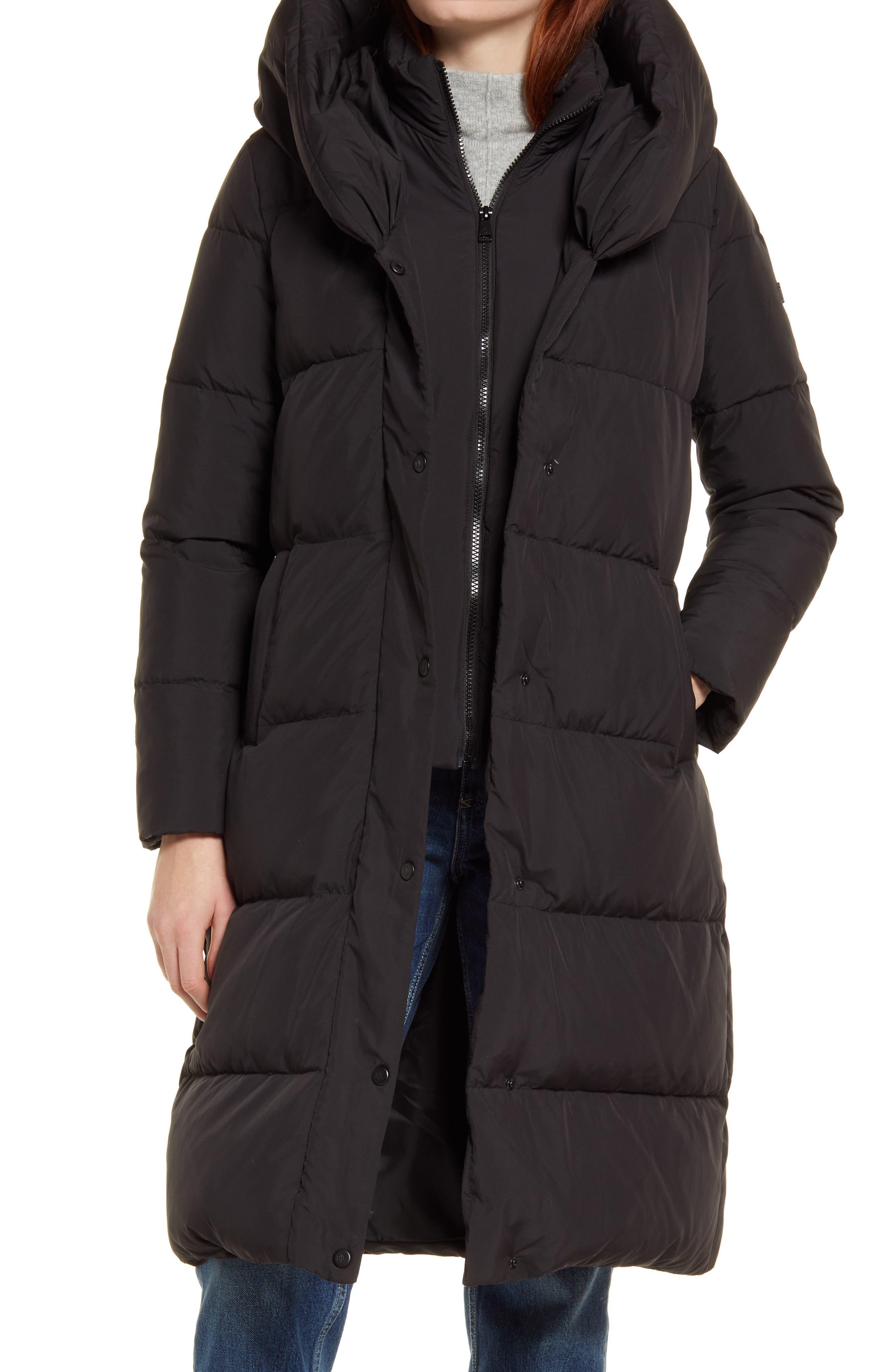 Lauren by Ralph Lauren Belted Down Puffer Jacket in Natural