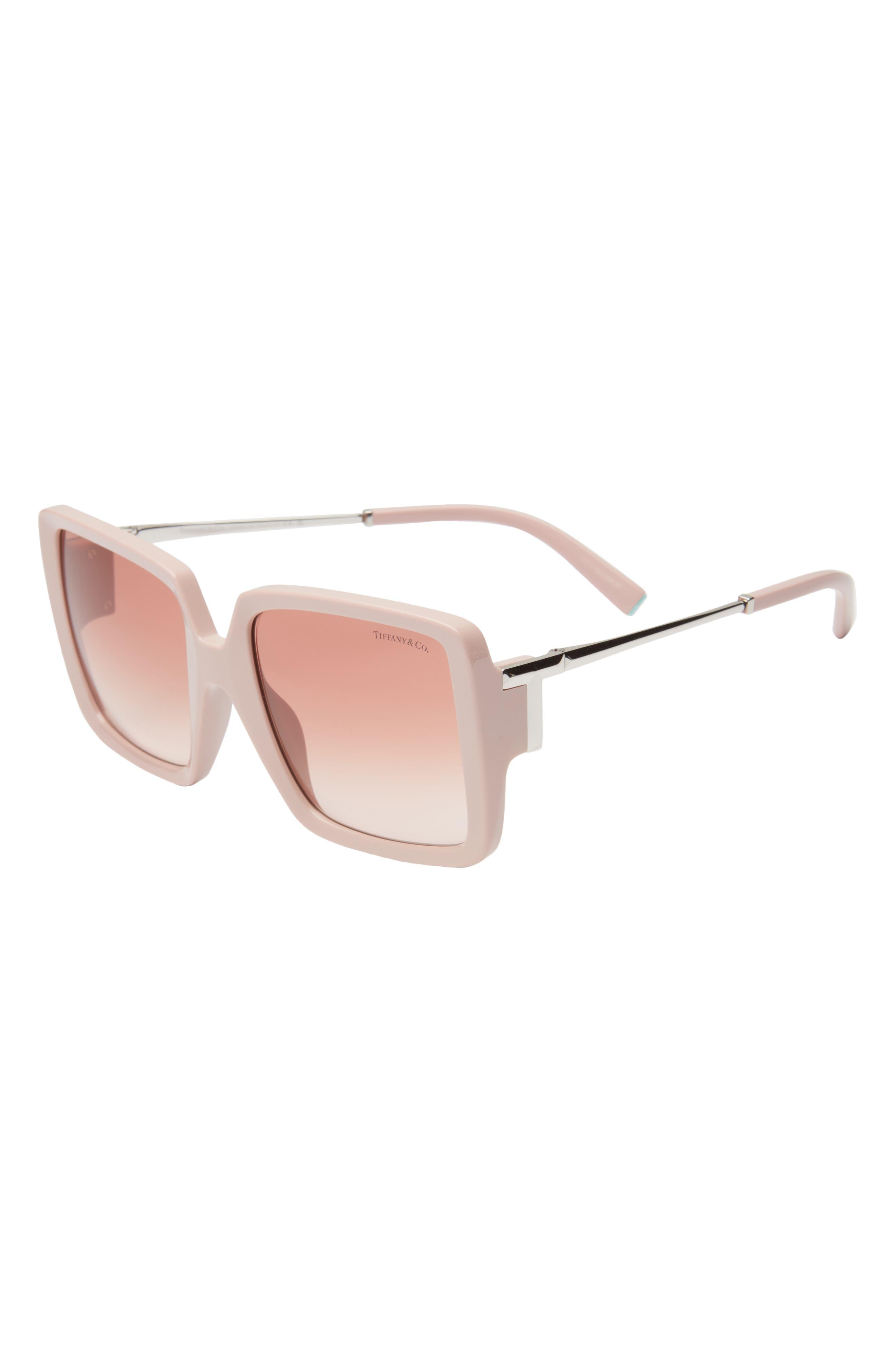 Tiffany & Co. 55mm Gradient Square Sunglasses in Pink