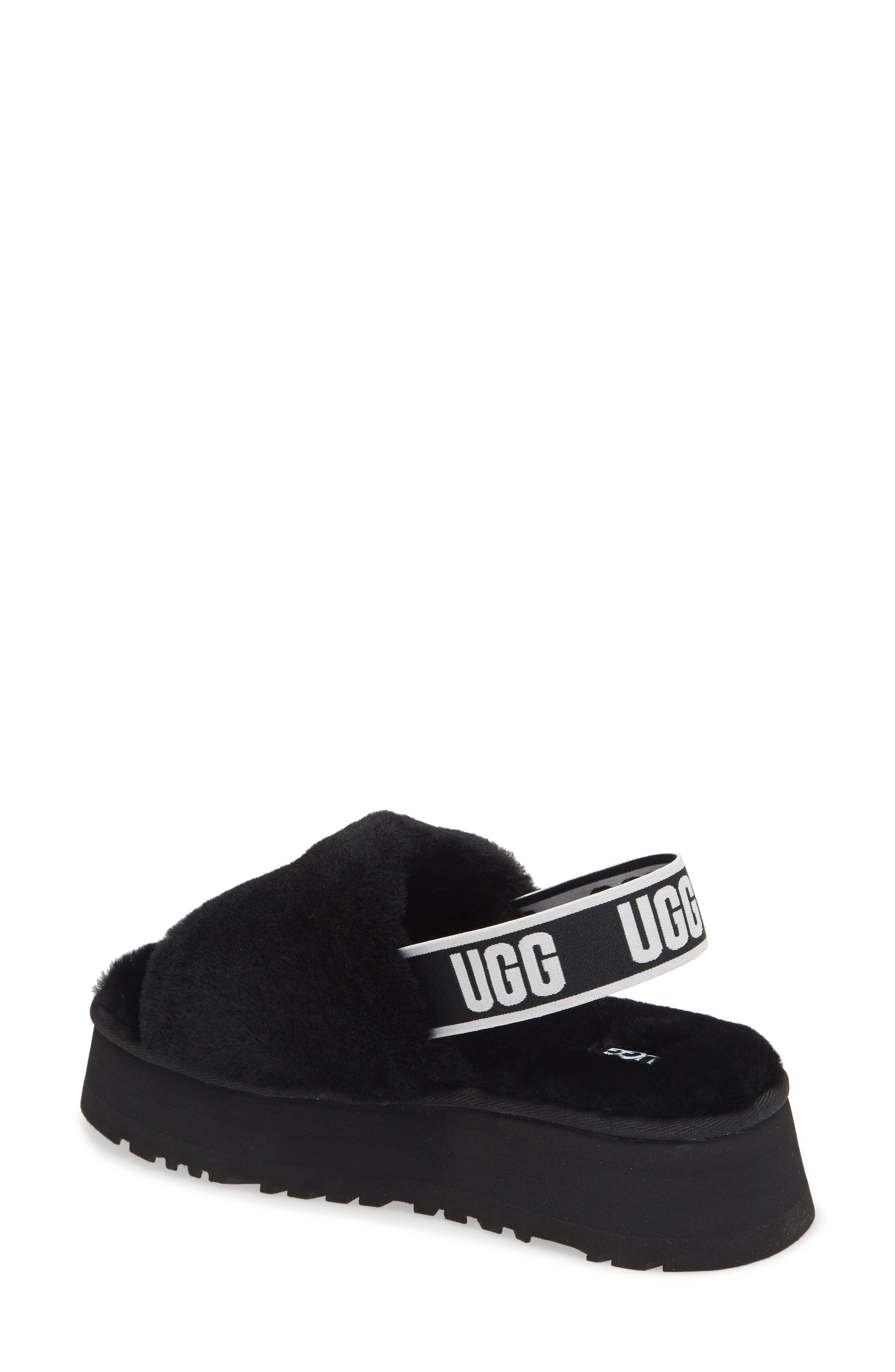 disco genuine shearling slingback slipper