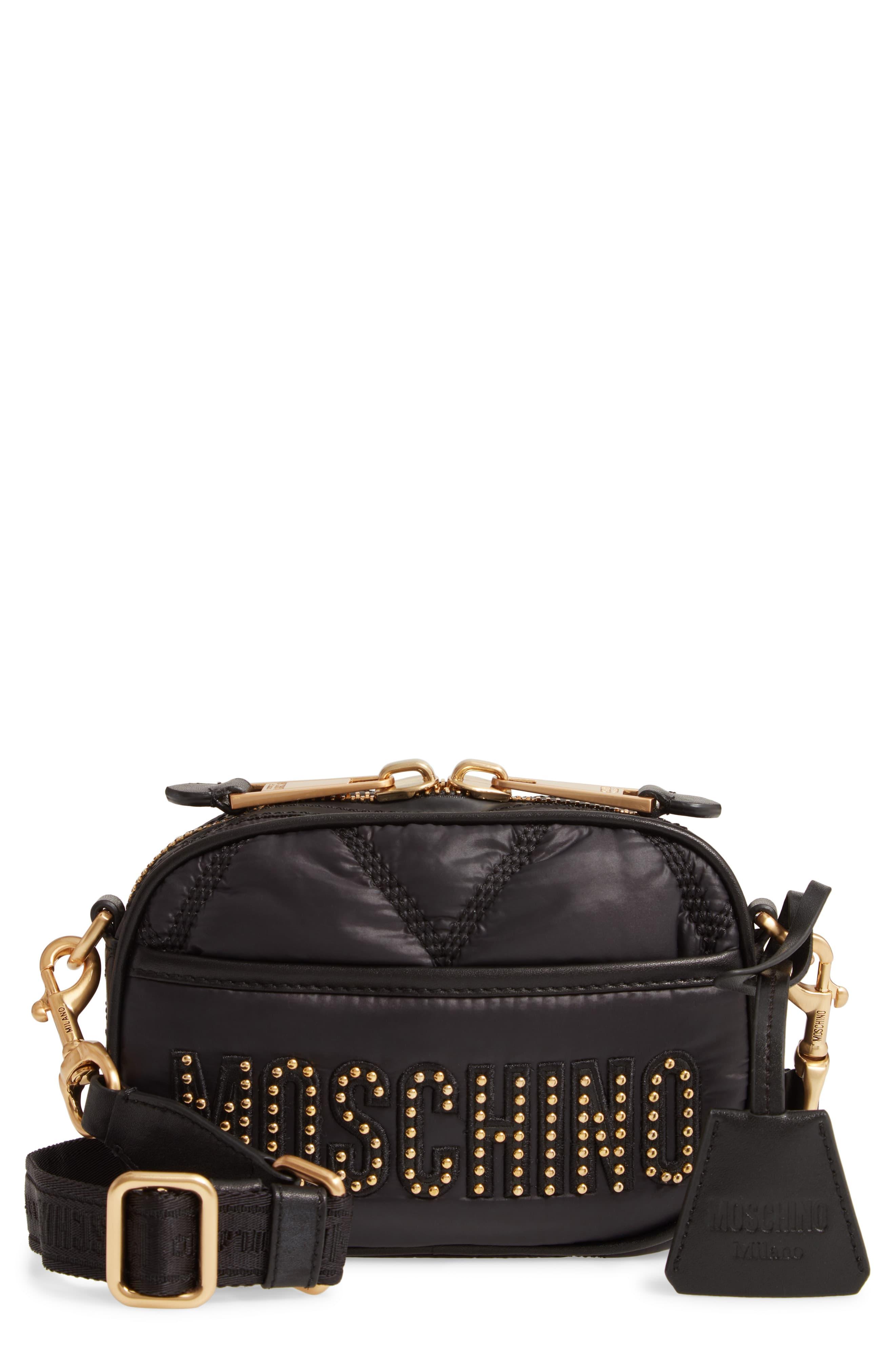 Moschino Synthetic Quilted Nylon Crossbody Bag in Black - Lyst