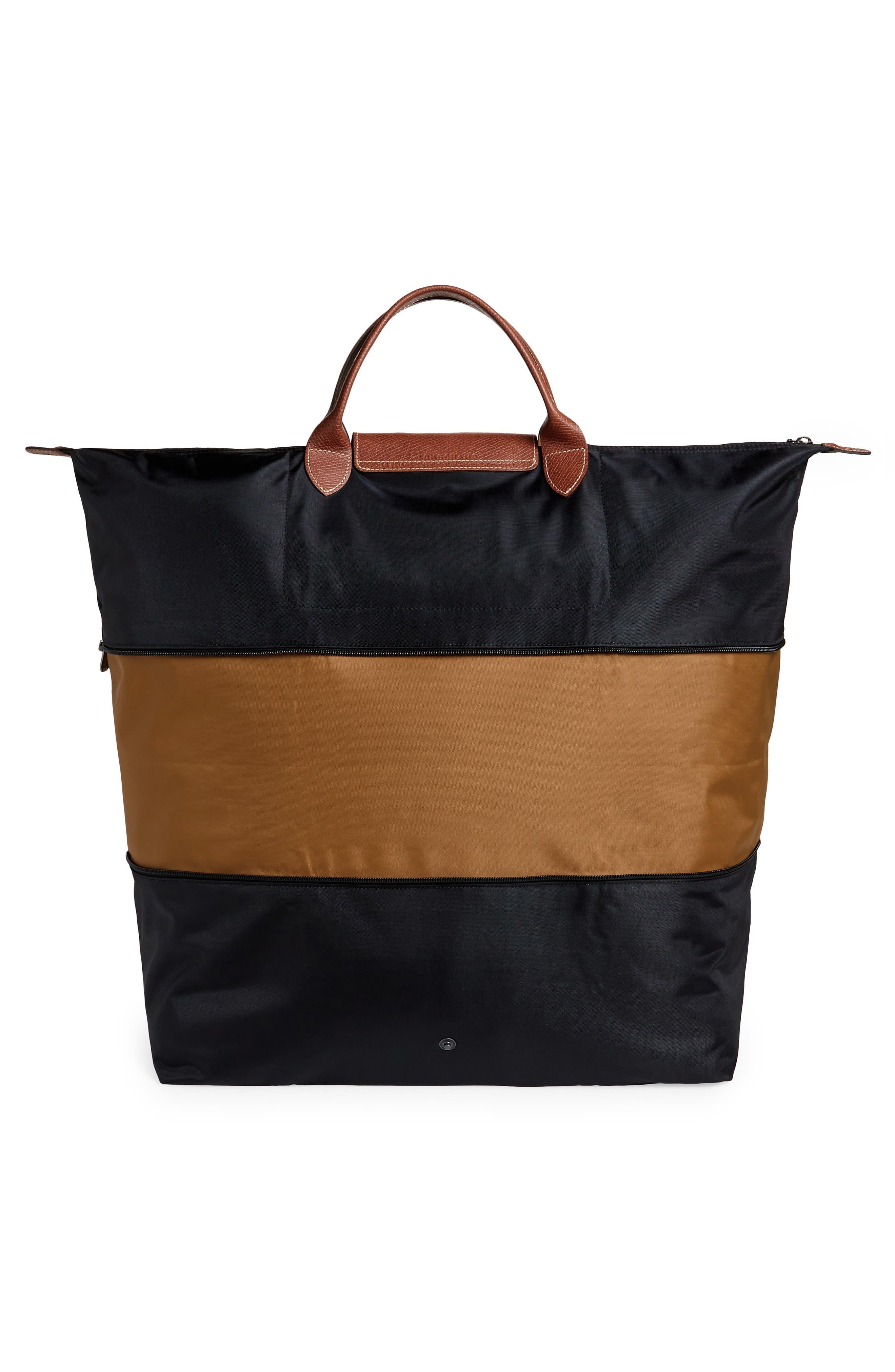 Longchamp Large Le Pliage Recycled Canvas Travel Bag in Black | Lyst
