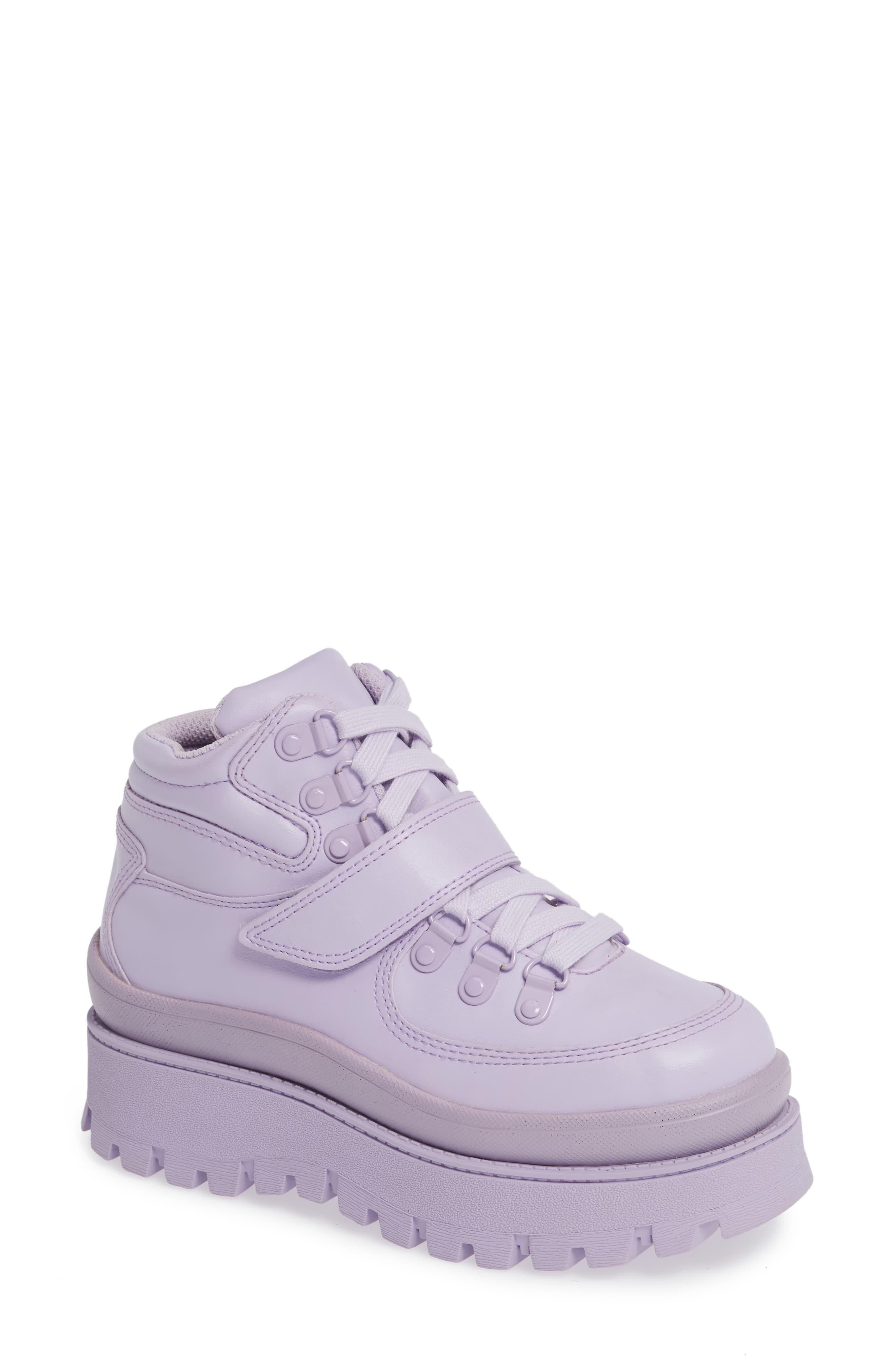 lavender platform sneakers