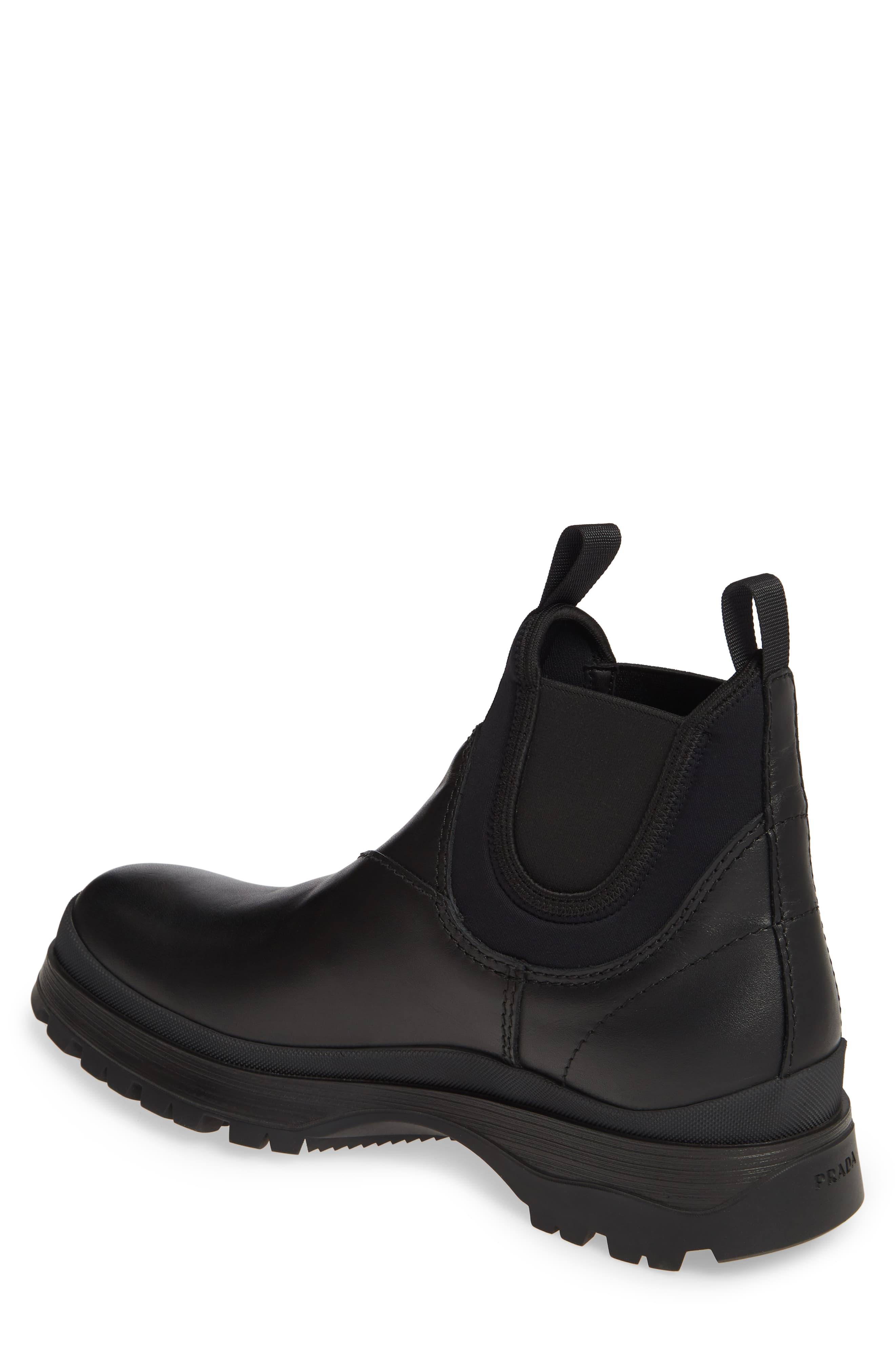 Prada Leather Novo Chelsea Boot in Nero (Black) for Men - Lyst