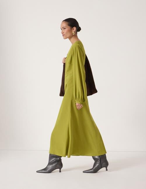 Hush Grace V-Neck Long Sleeve Dress in Green | Lyst