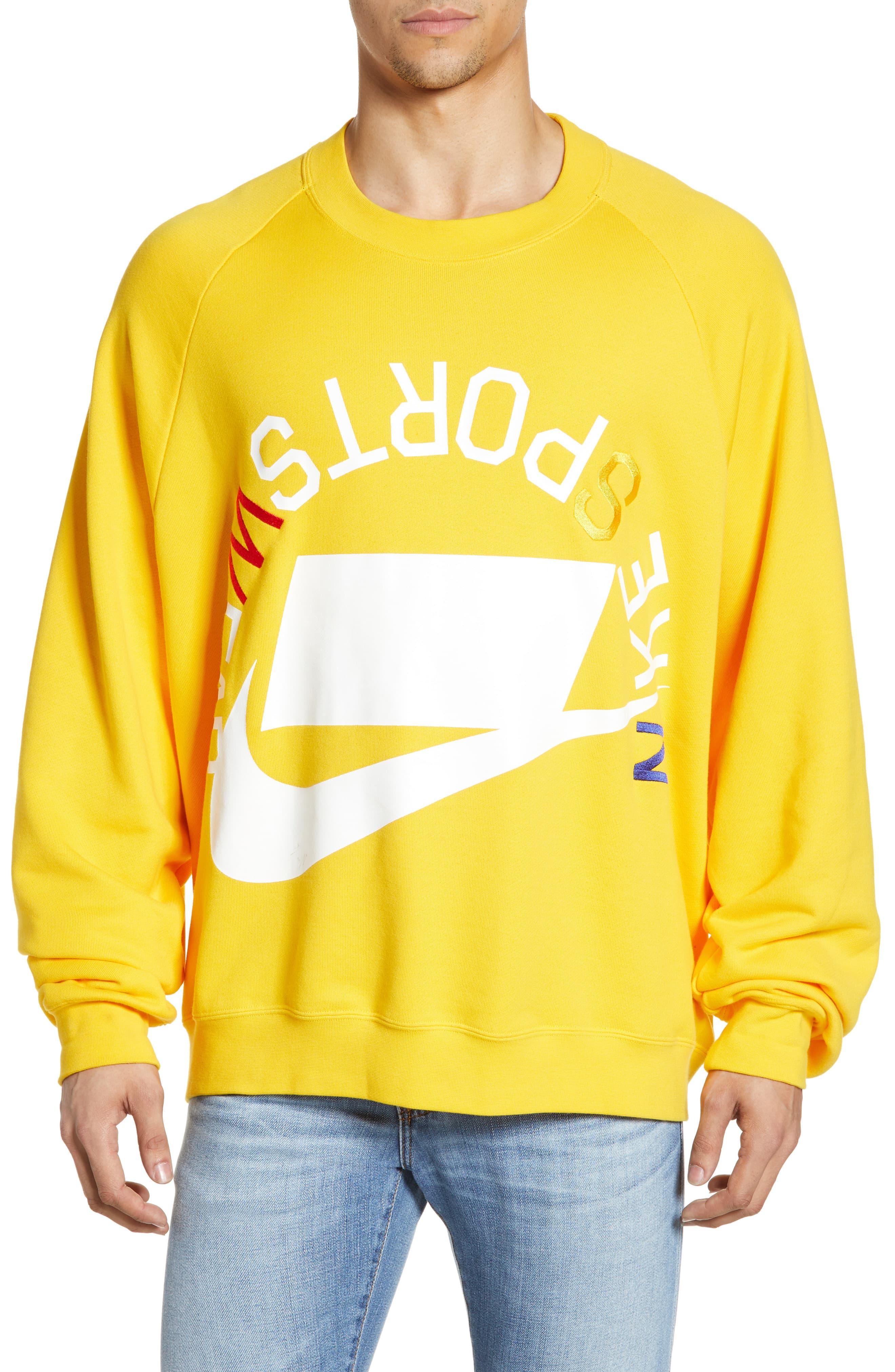 yellow nike crewneck sweatshirt