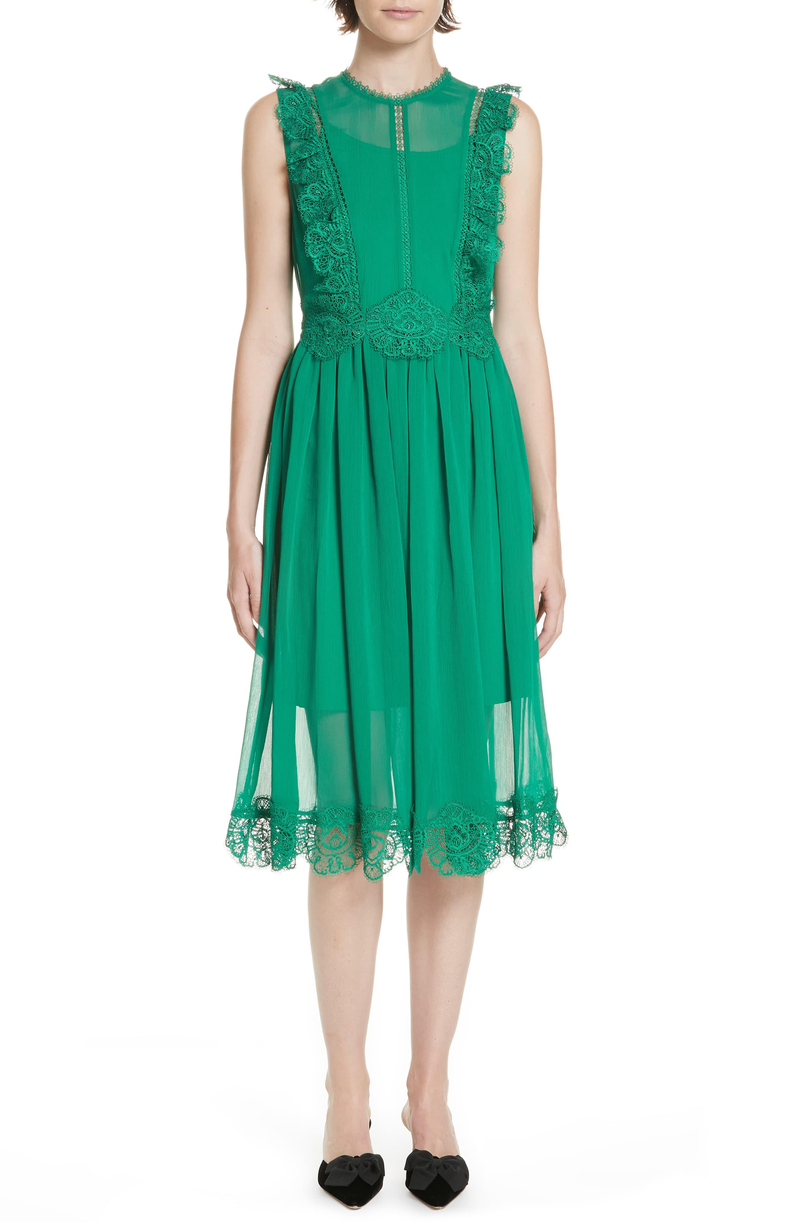 ted baker frill lace midi dress