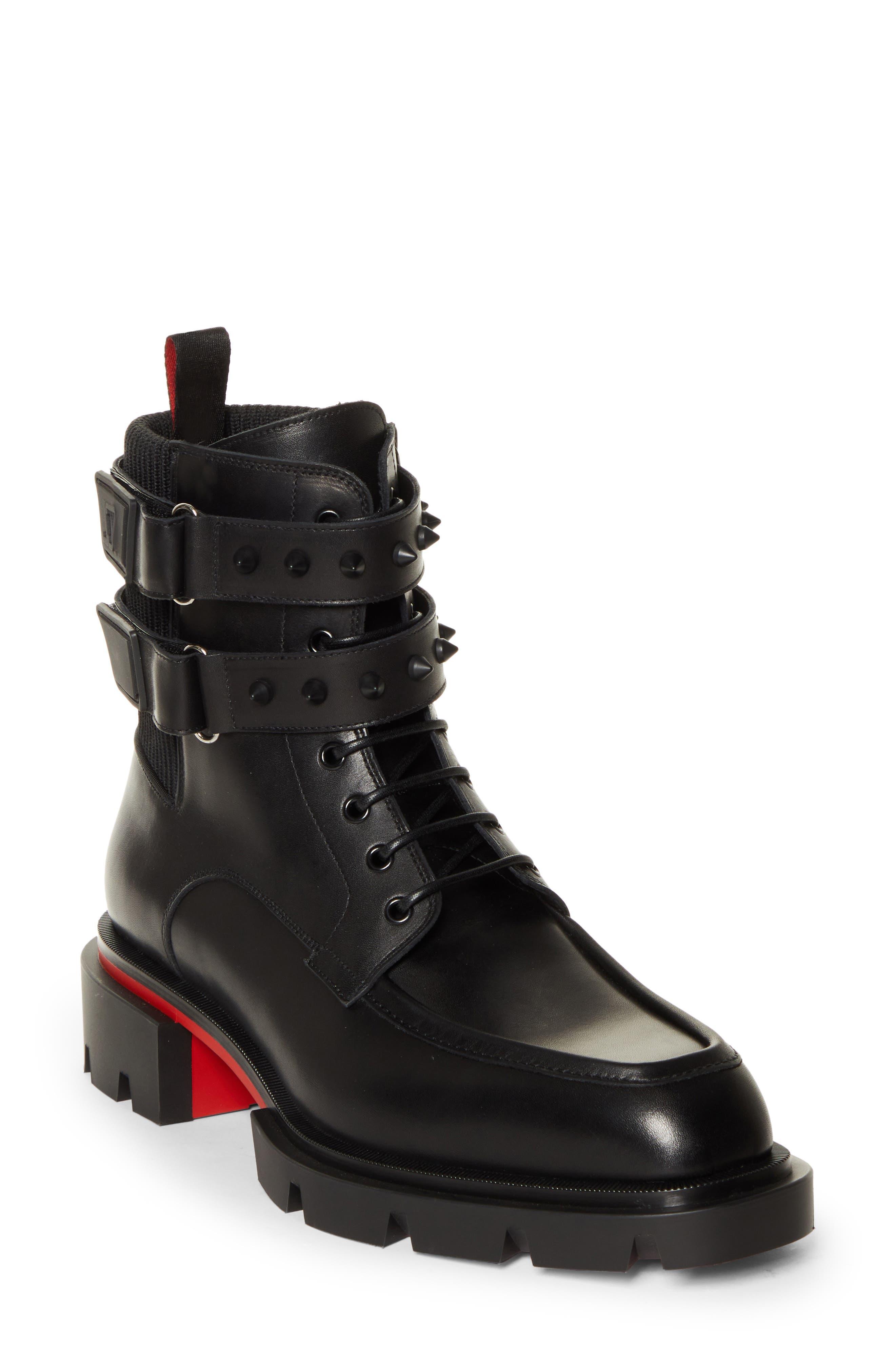 Christian Louboutin Our Fight Apron Toe Combat Boot in Black for Men | Lyst