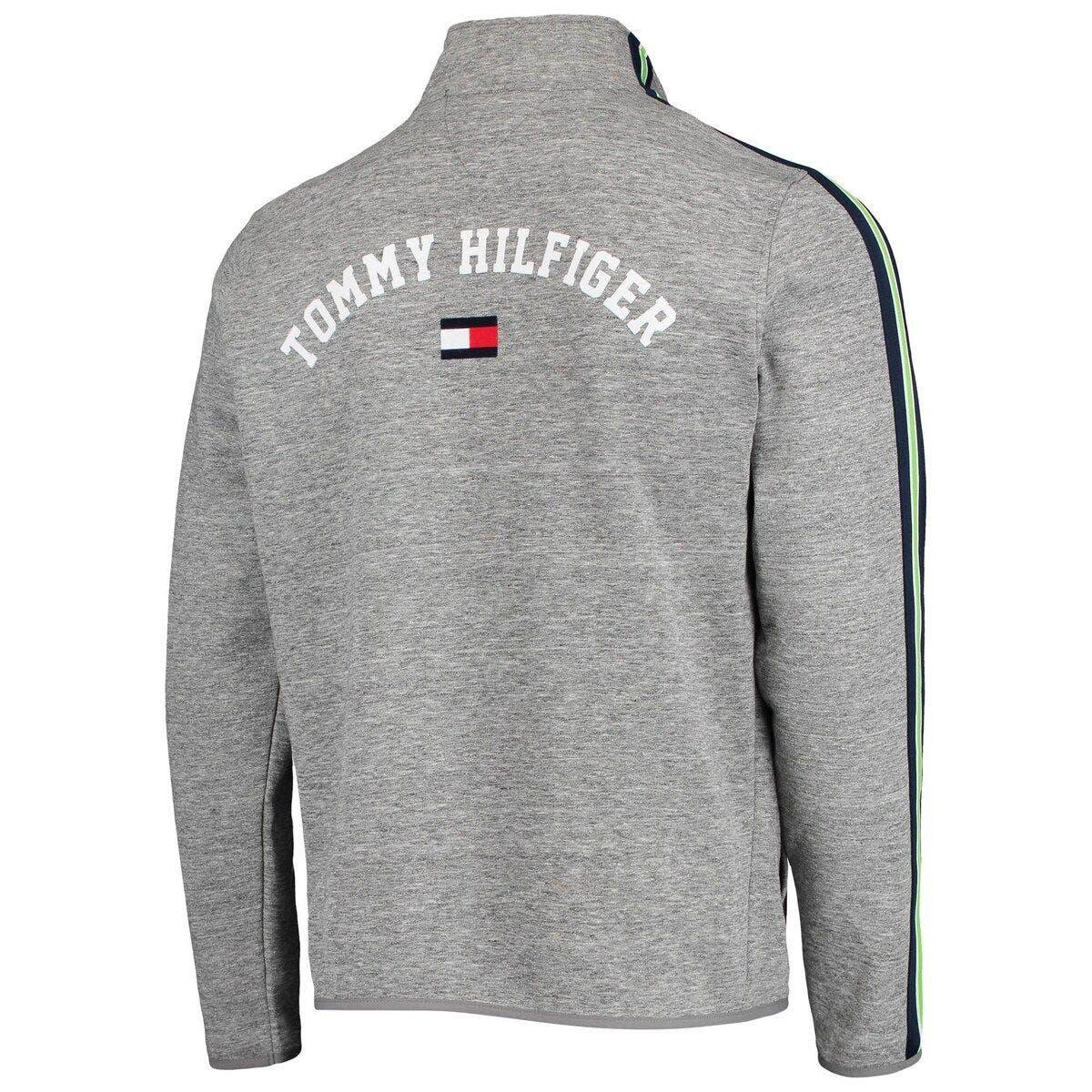 New Orleans Saints Tommy Hilfiger Mario Quarter-Zip Jacket - Heathered Gray