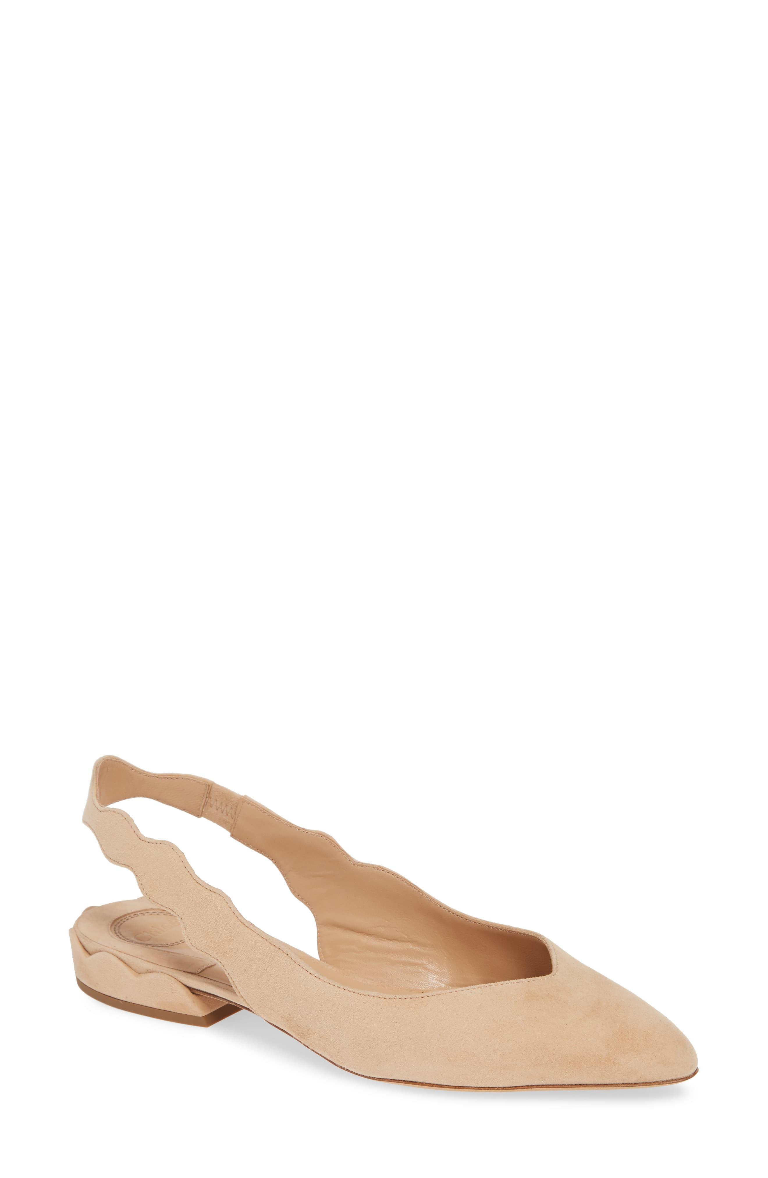 chloe laurena scalloped flat