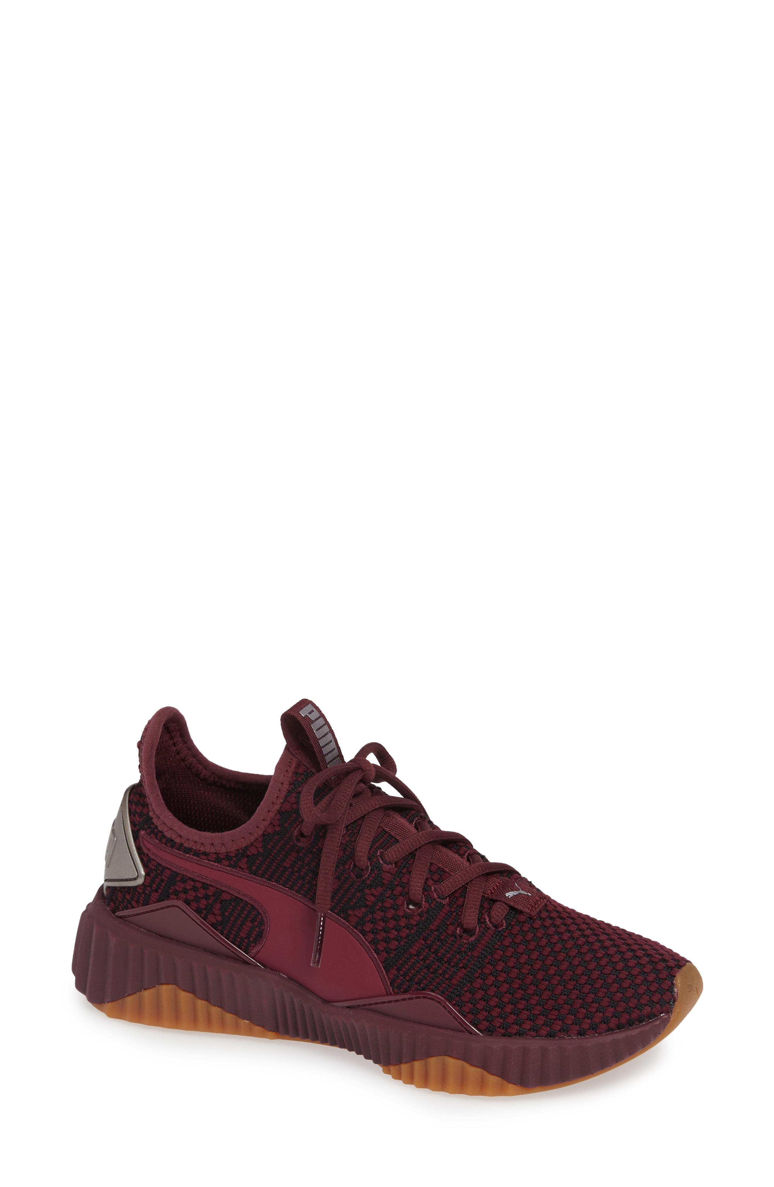 puma defy burgundy
