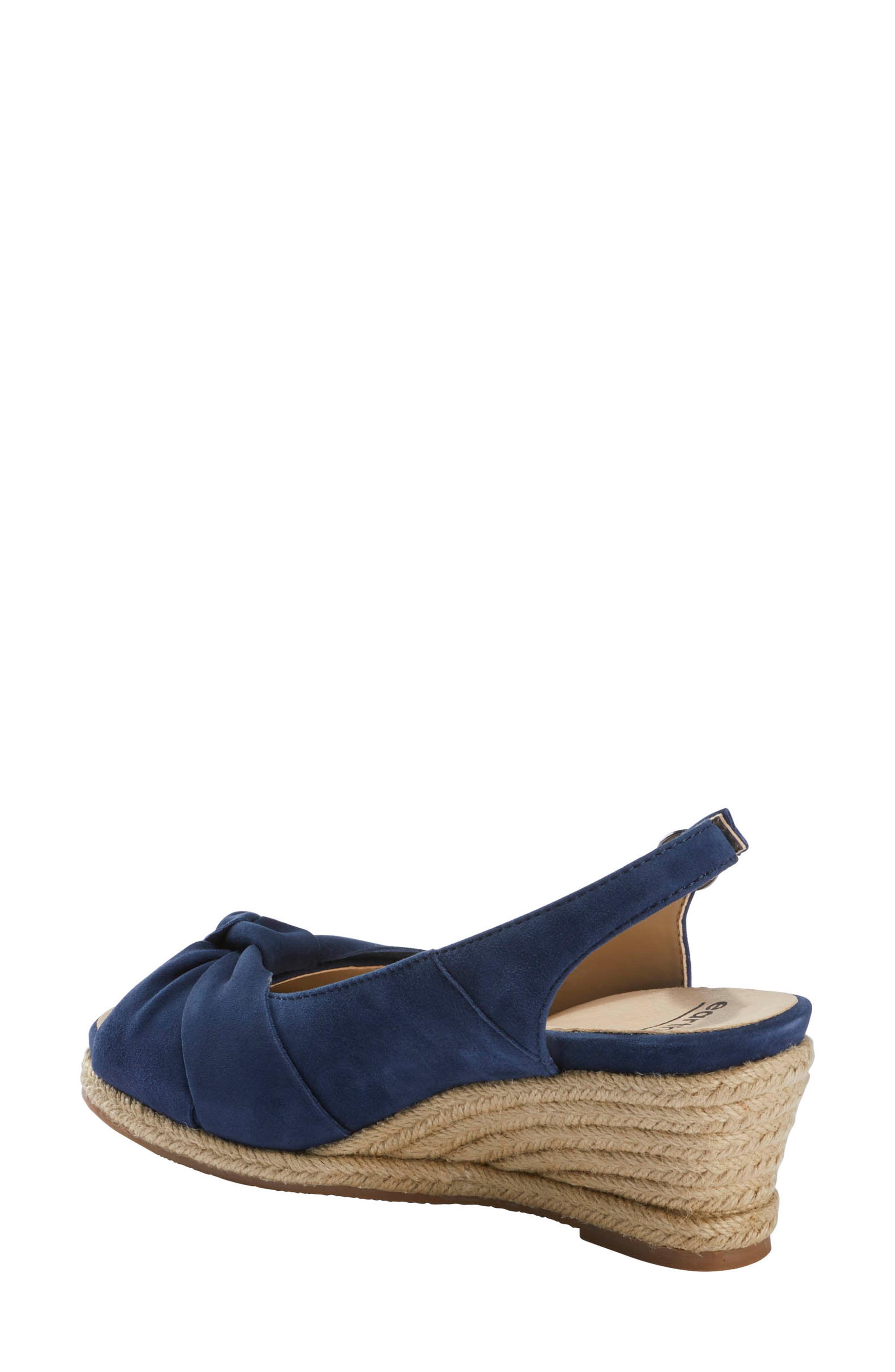 earth suede peep toe wedge