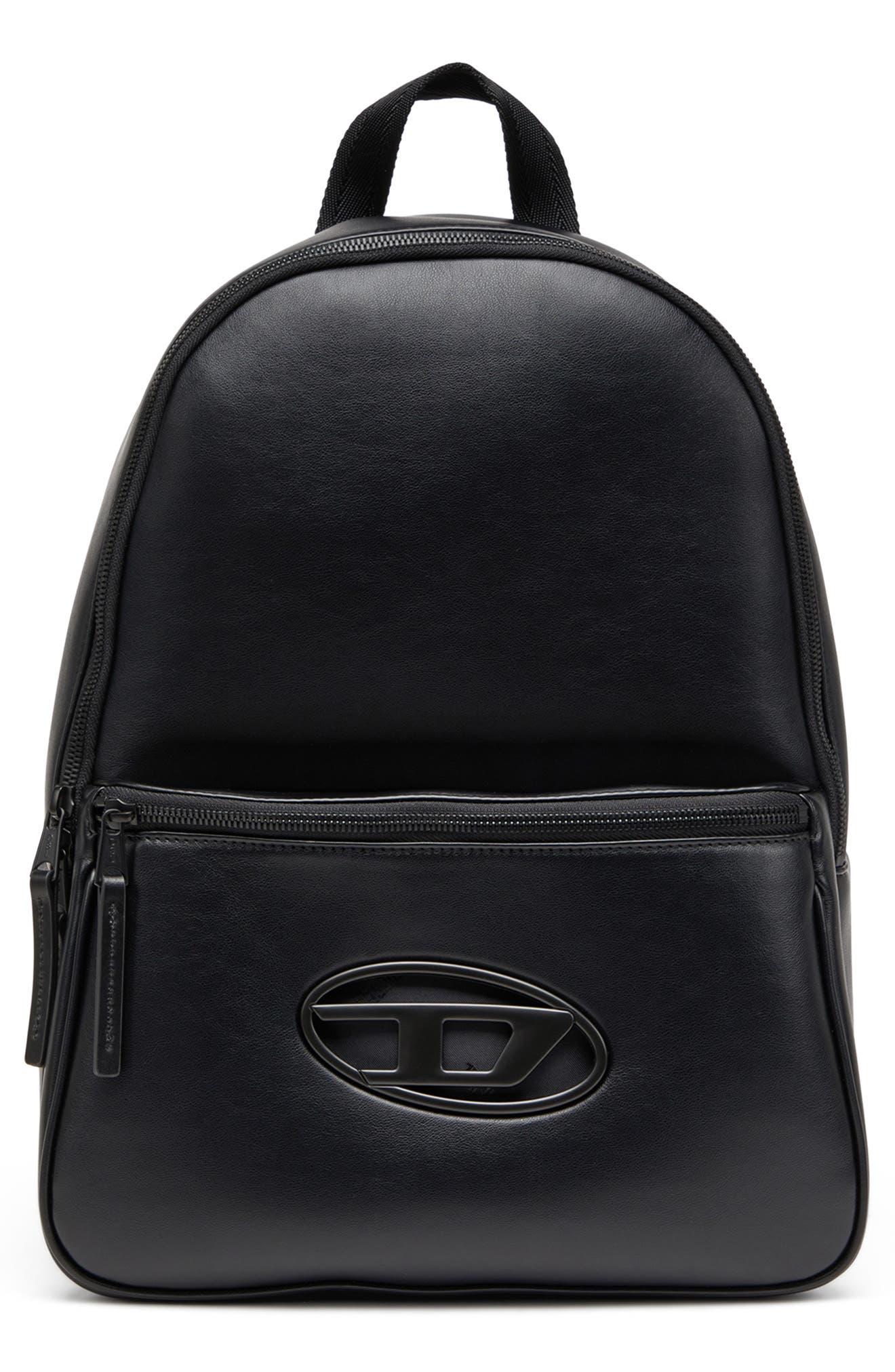 diesel backpack leather Brown Textured Polyamide while the consistency of the details attests to the highest attention to every aspect DIESEL Holi-D Faux Leather Backpack