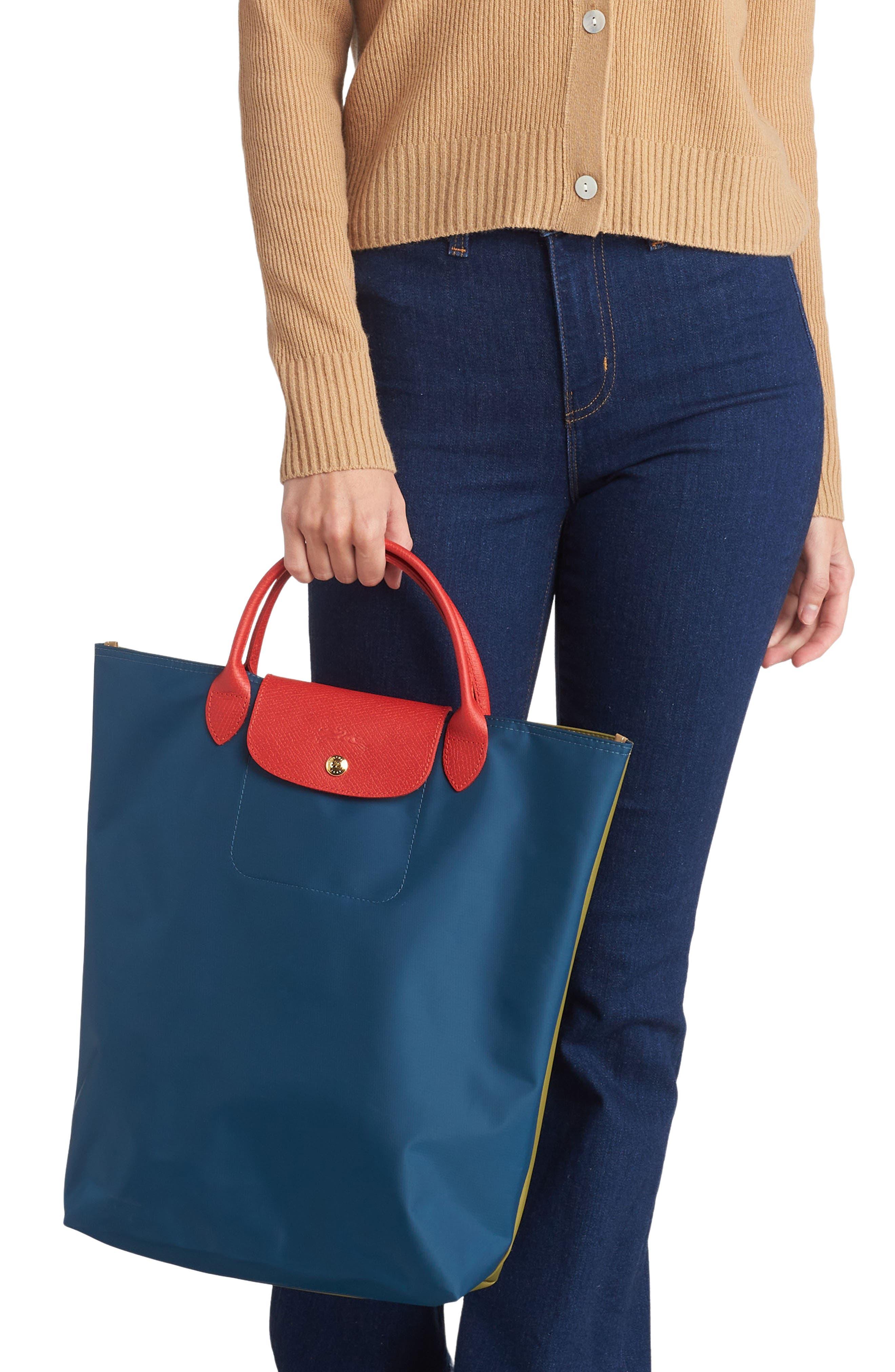 Longchamp Le Pliage Replay North/south Top Handle Tote in Blue | Lyst