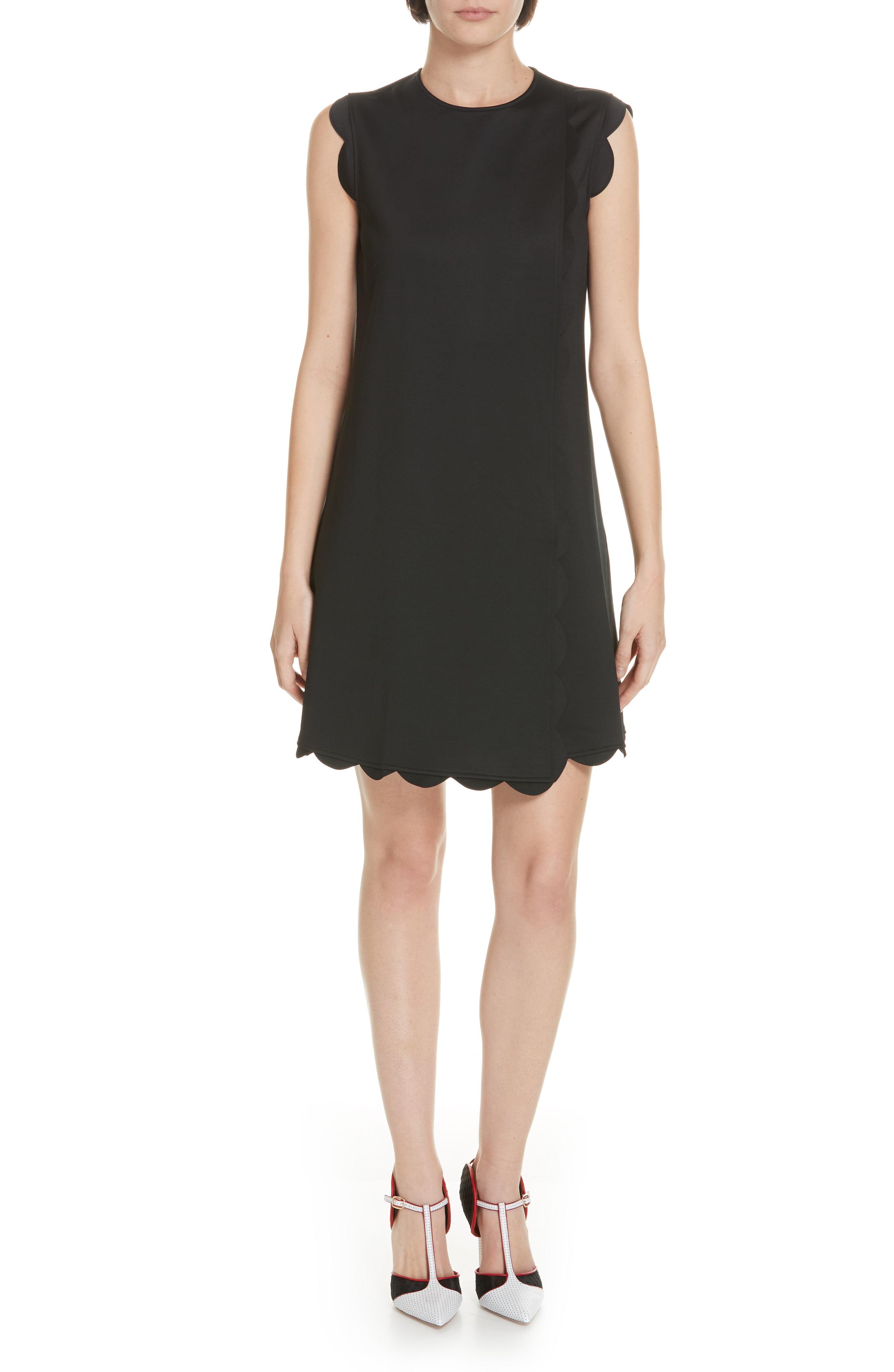 ted baker black scallop dress