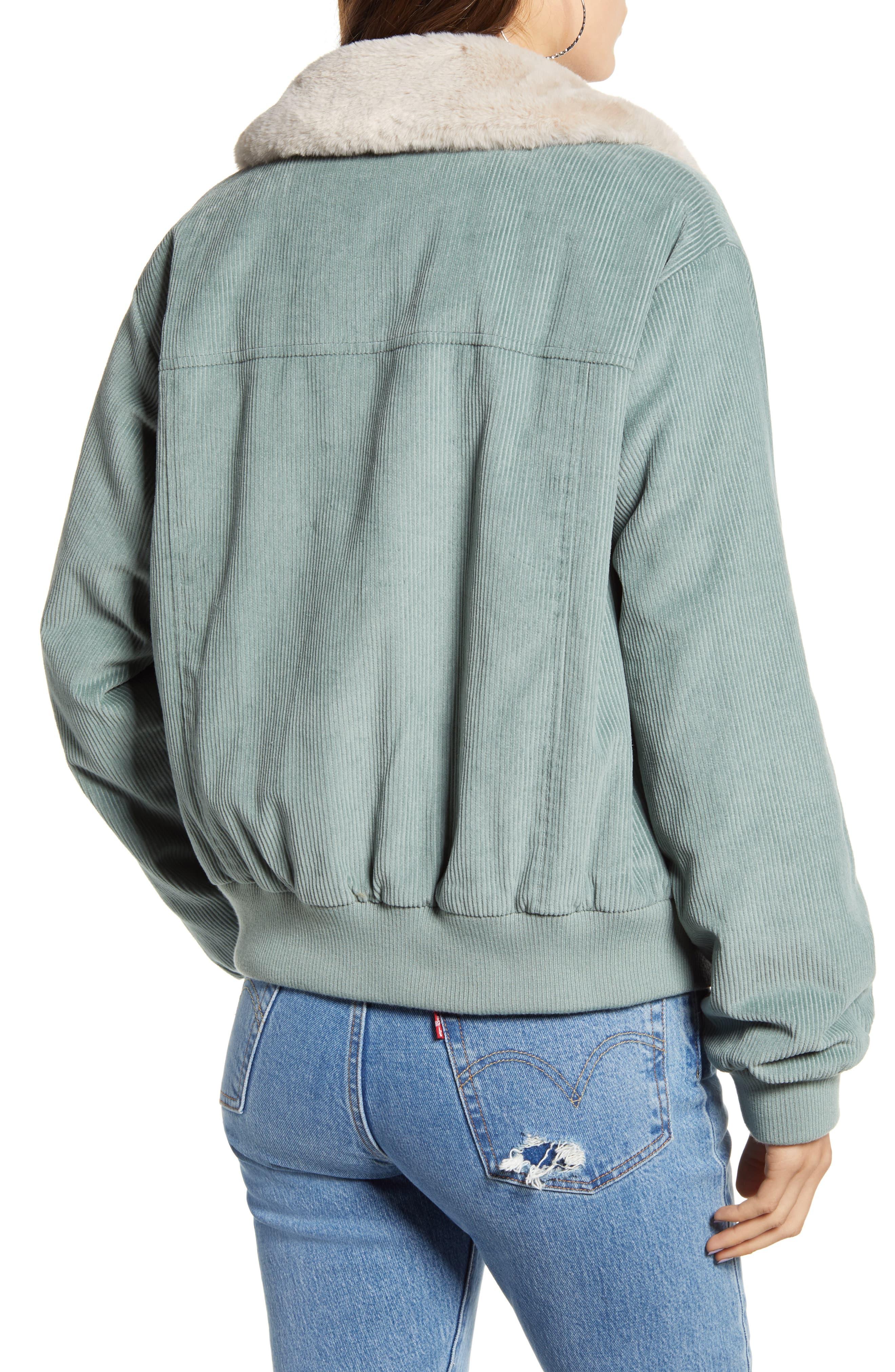 levi's faux shearling bomber jacket