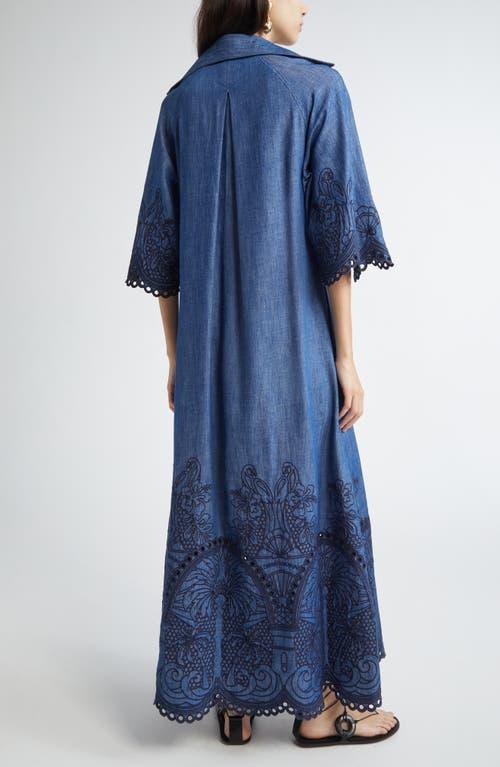 zimmermann coco embroidered dress Zimmermann Coco Lace Midi Dress in White – MAYFEYR main image 0