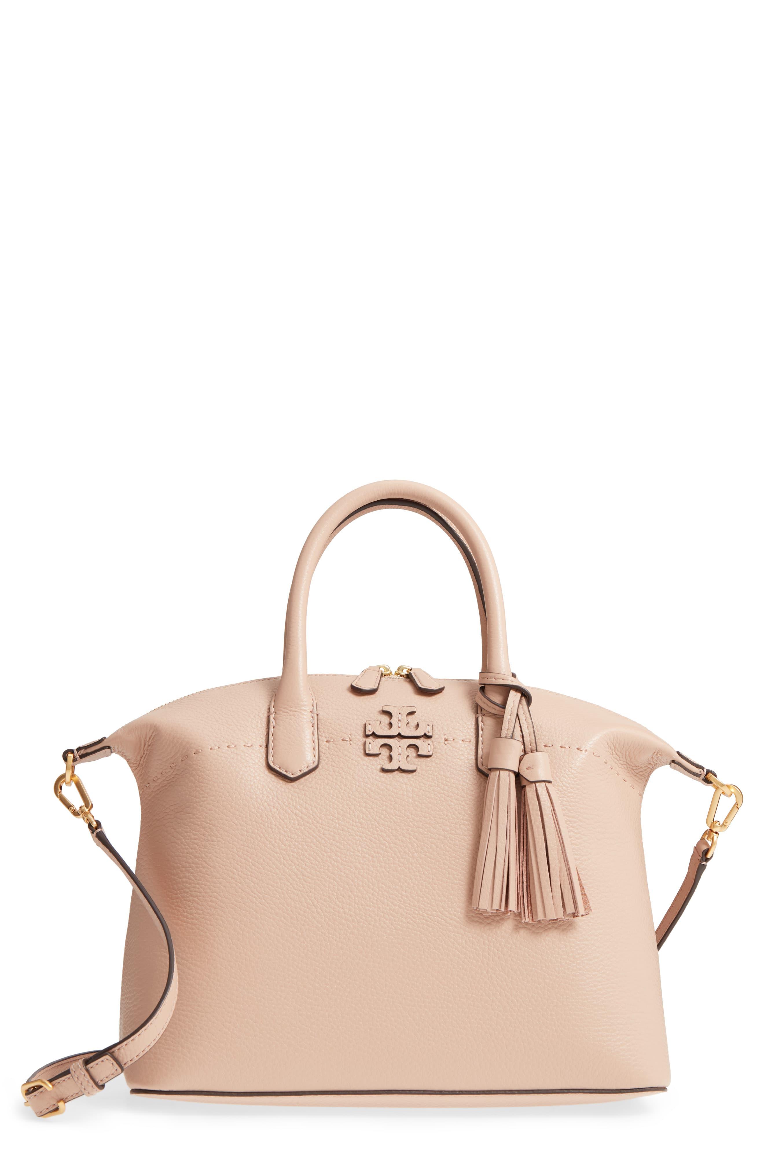 Tory Burch Mcgraw Slouchy Leather Satchel in Pink Lyst