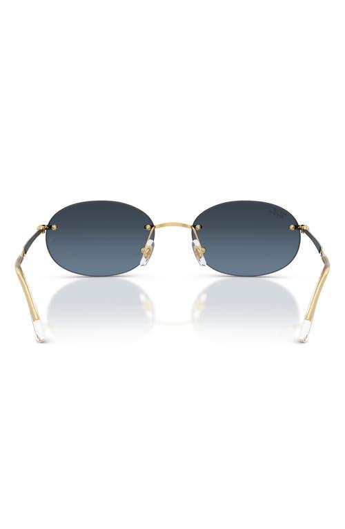 Ray-Ban 54Mm Gradient Rimless Oval Sunglasses in Blue | Lyst display picture 2
