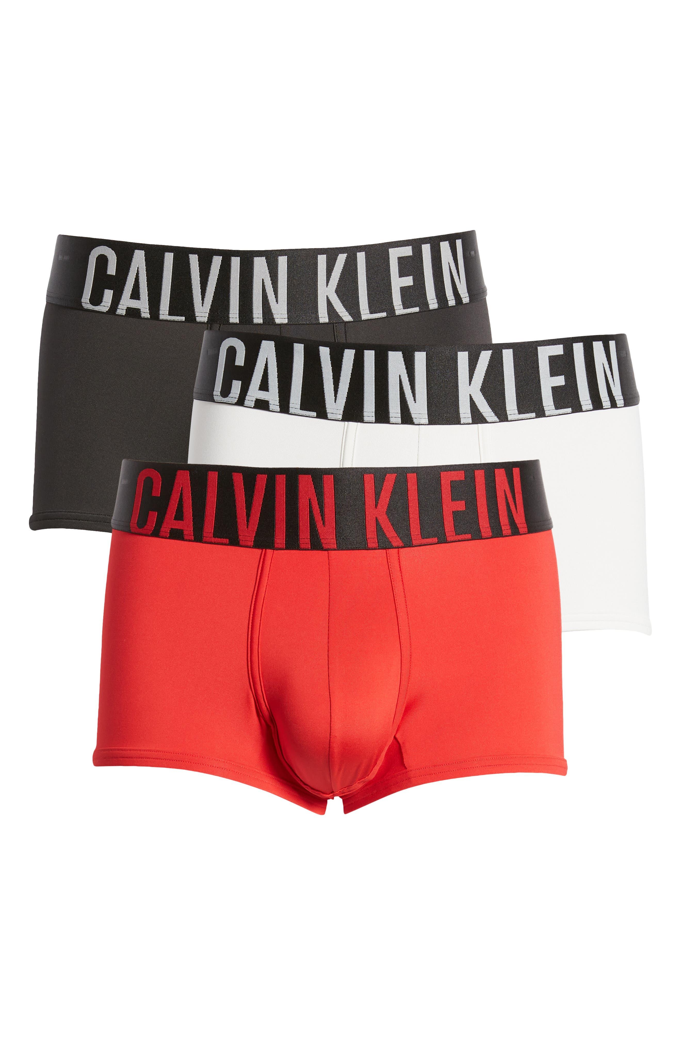 Calvin Klein Assorted 3-pack Intense Power Micro Low Rise Trunks in Red for  Men | Lyst