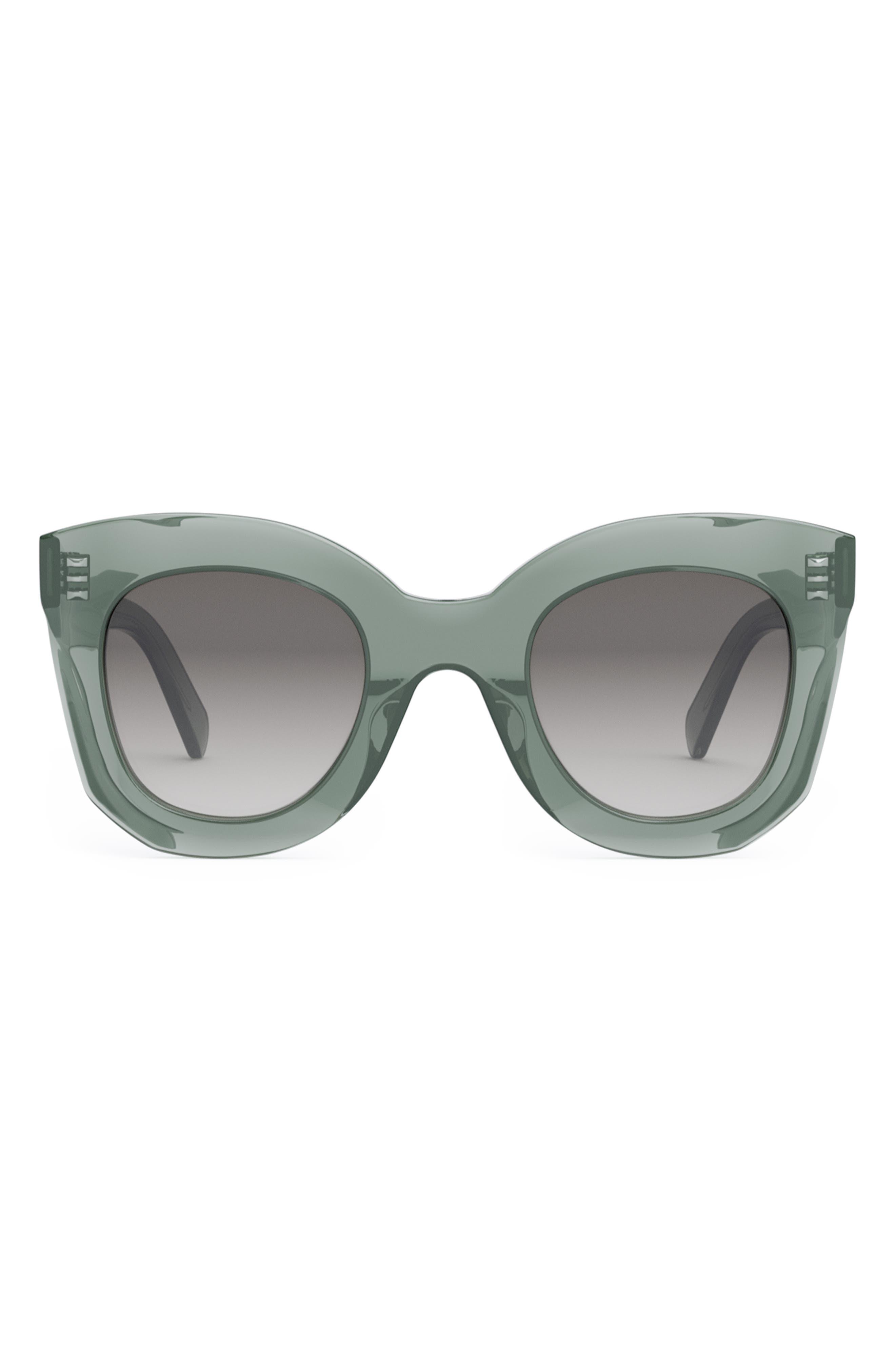 Celine Bold 3 Dots 49mm Small Gradient Square Sunglasses in Gray | Lyst