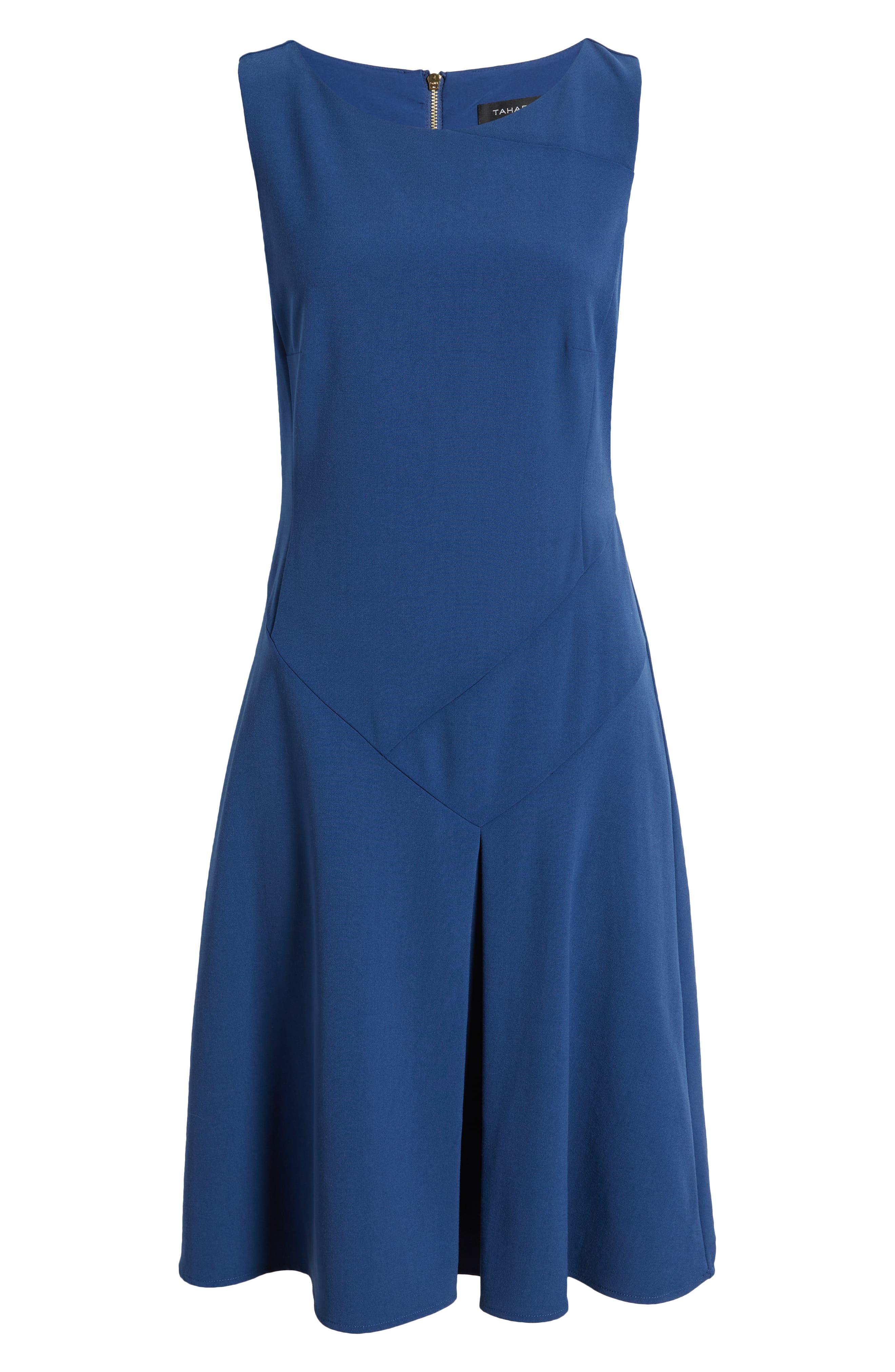 Tahari seamed deals a line dress