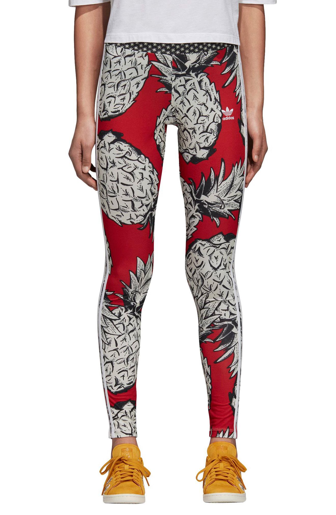 Adidas Originals X The Farm Company Print Tights In Red Lyst