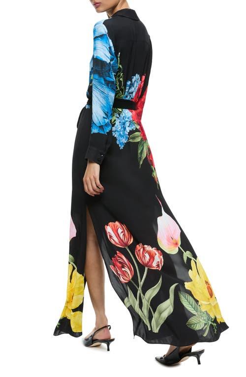 Alice + Olivia Le Parisien Chassidy Maxi Shirtdress in Black