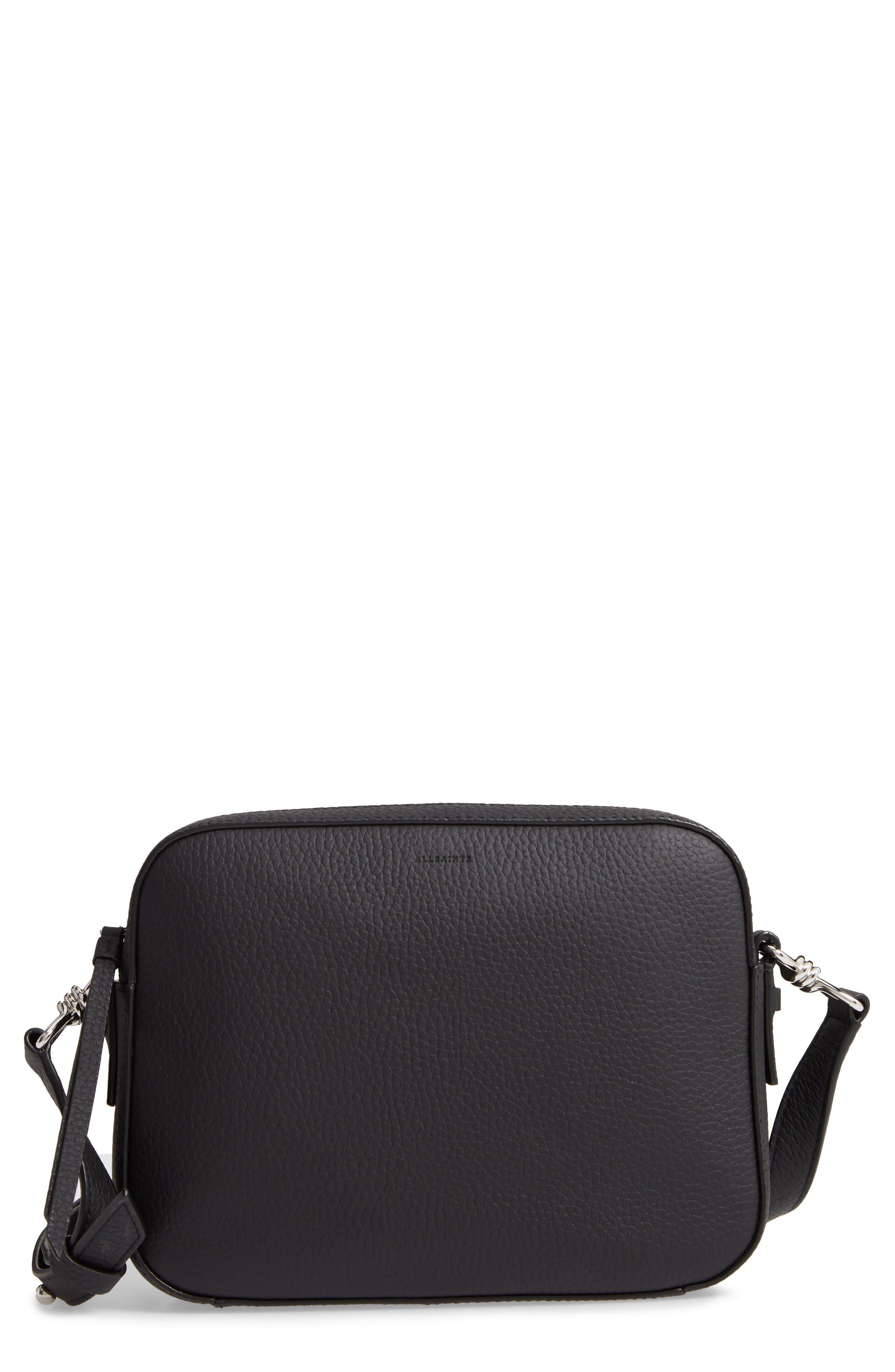 AllSaints Captain Lea Leather Square Crossbody Bag in Black Lyst