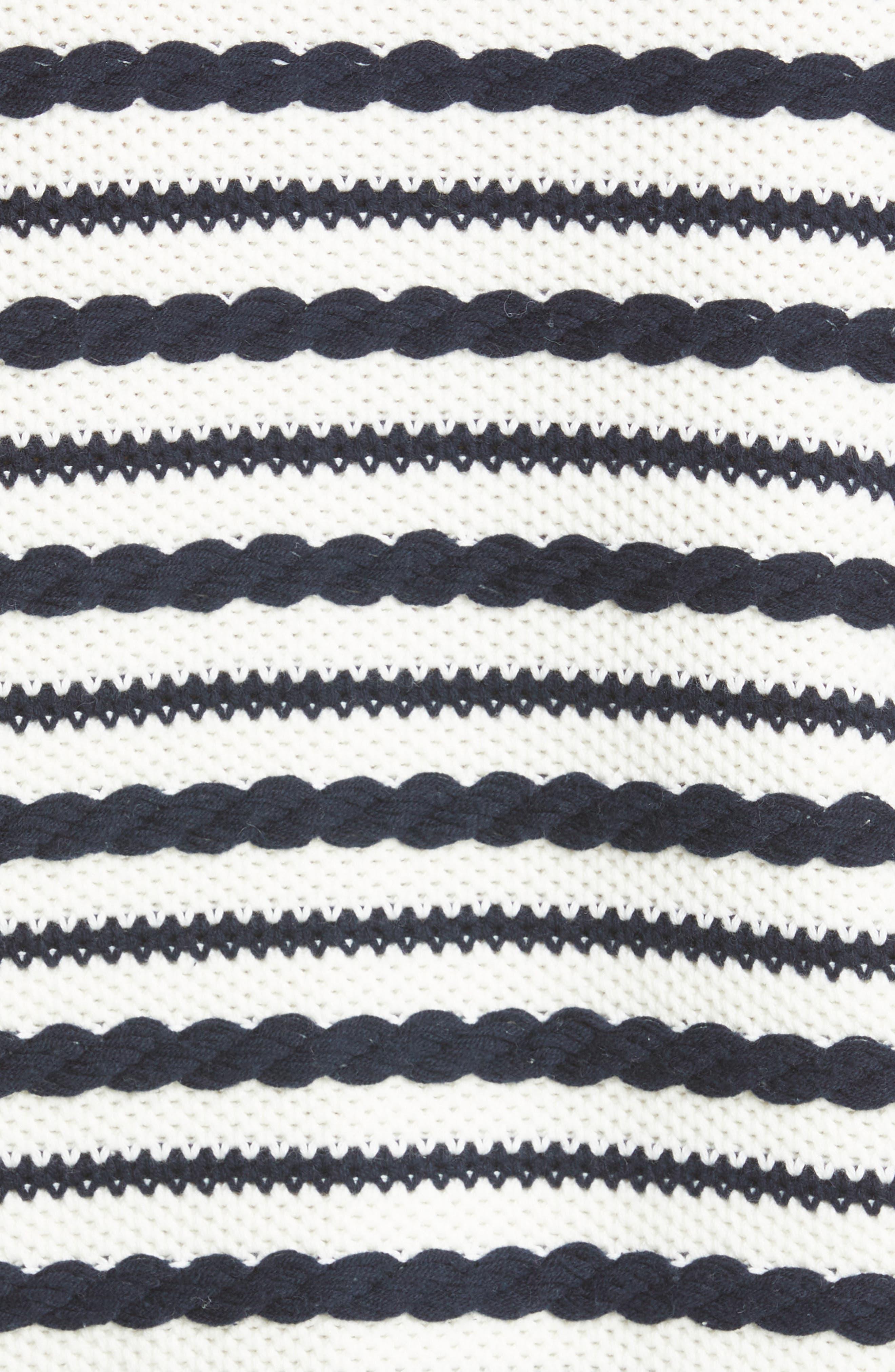 La Ligne Cotton Braid Stripe Cardigan 