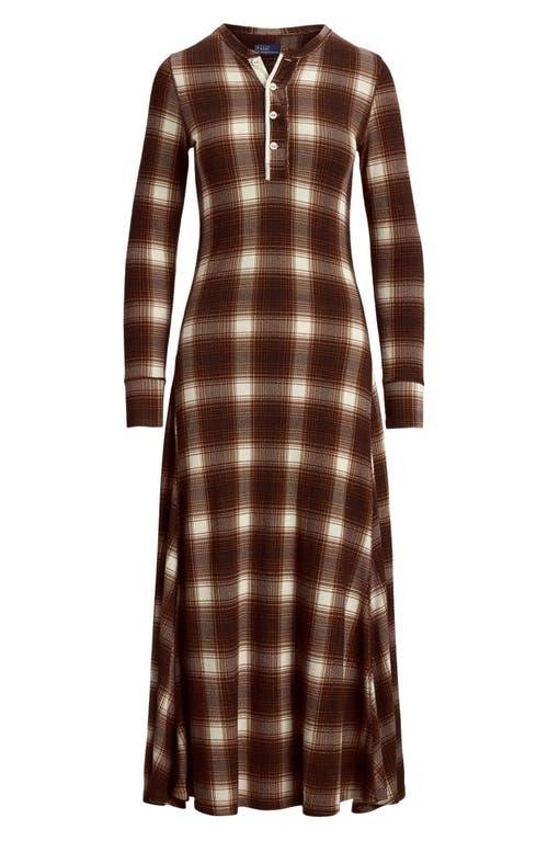 chinese dress ladies Sweet Beyond Plaid Sherril Long Sleeve Maxi Dress