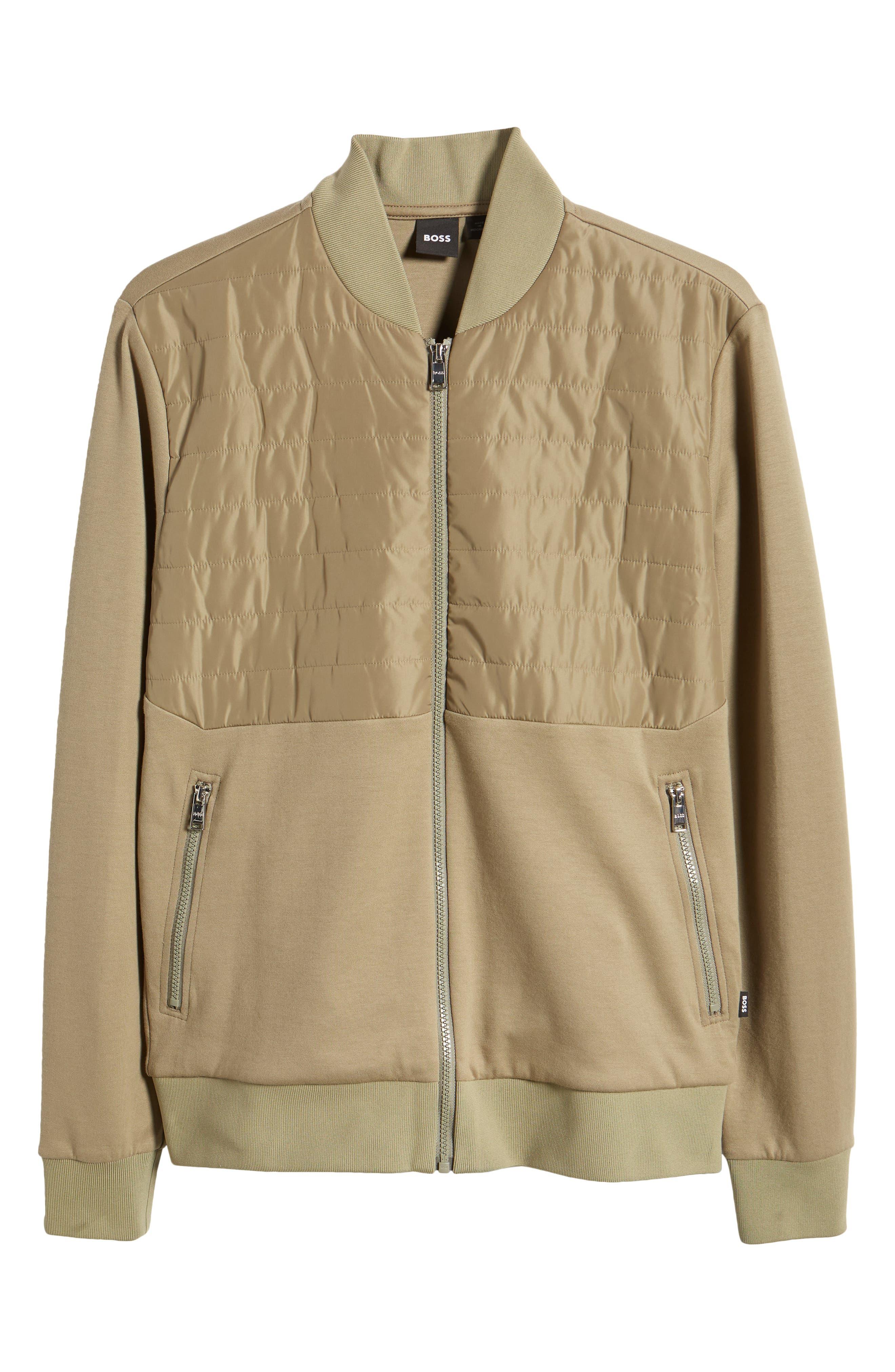 BOSS by HUGO BOSS Skiles Quilted Bomber Jacket in Natural for Men | Lyst