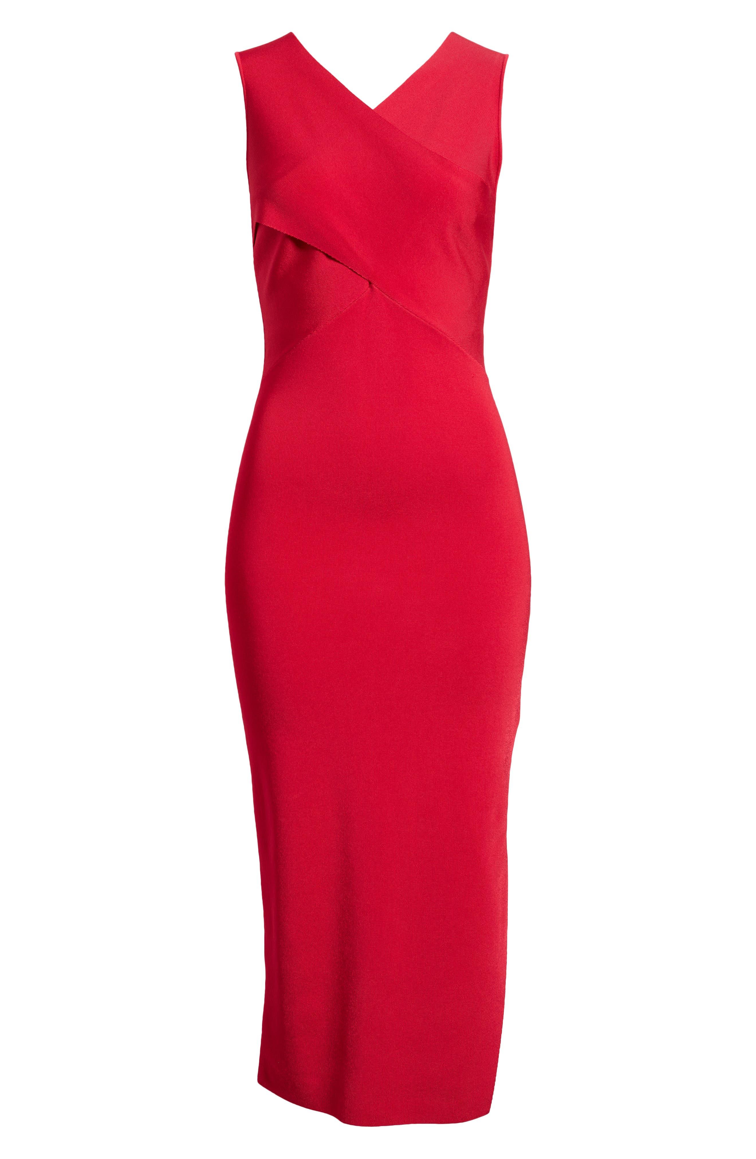 Ted Baker Mikella Body-con Dress in Red | Lyst