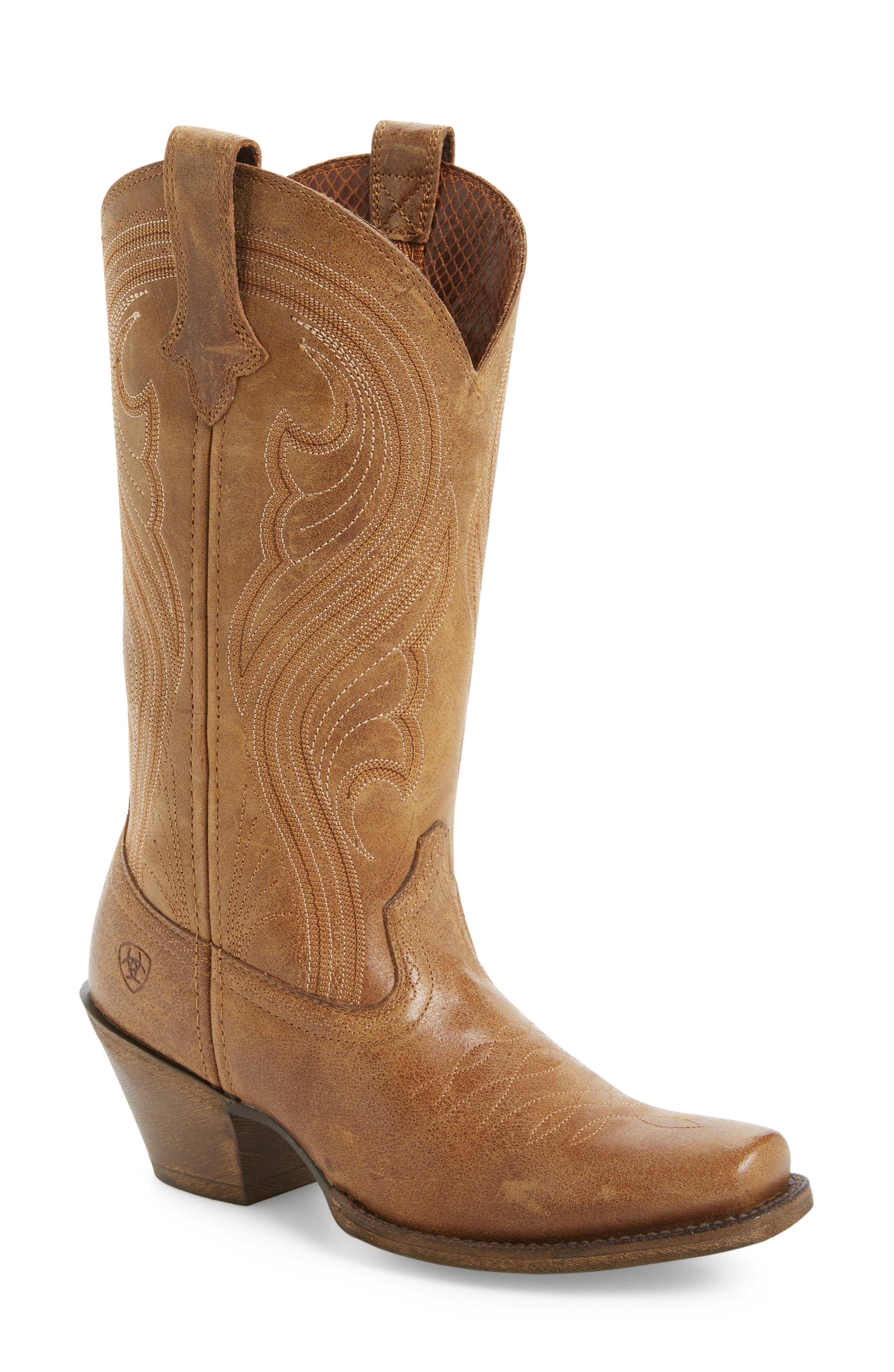 Ariat Leather Lively Western Boot In Brown Lyst 