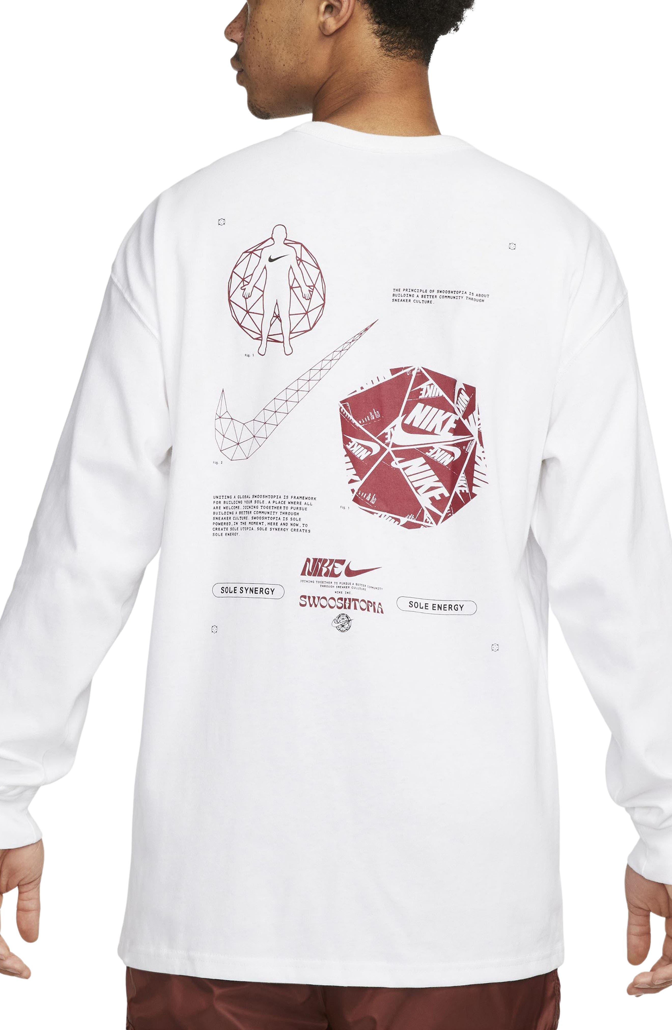 Nike Swooshtopia Max90 Long Sleeve Graphic T-shirt in White for Men | Lyst