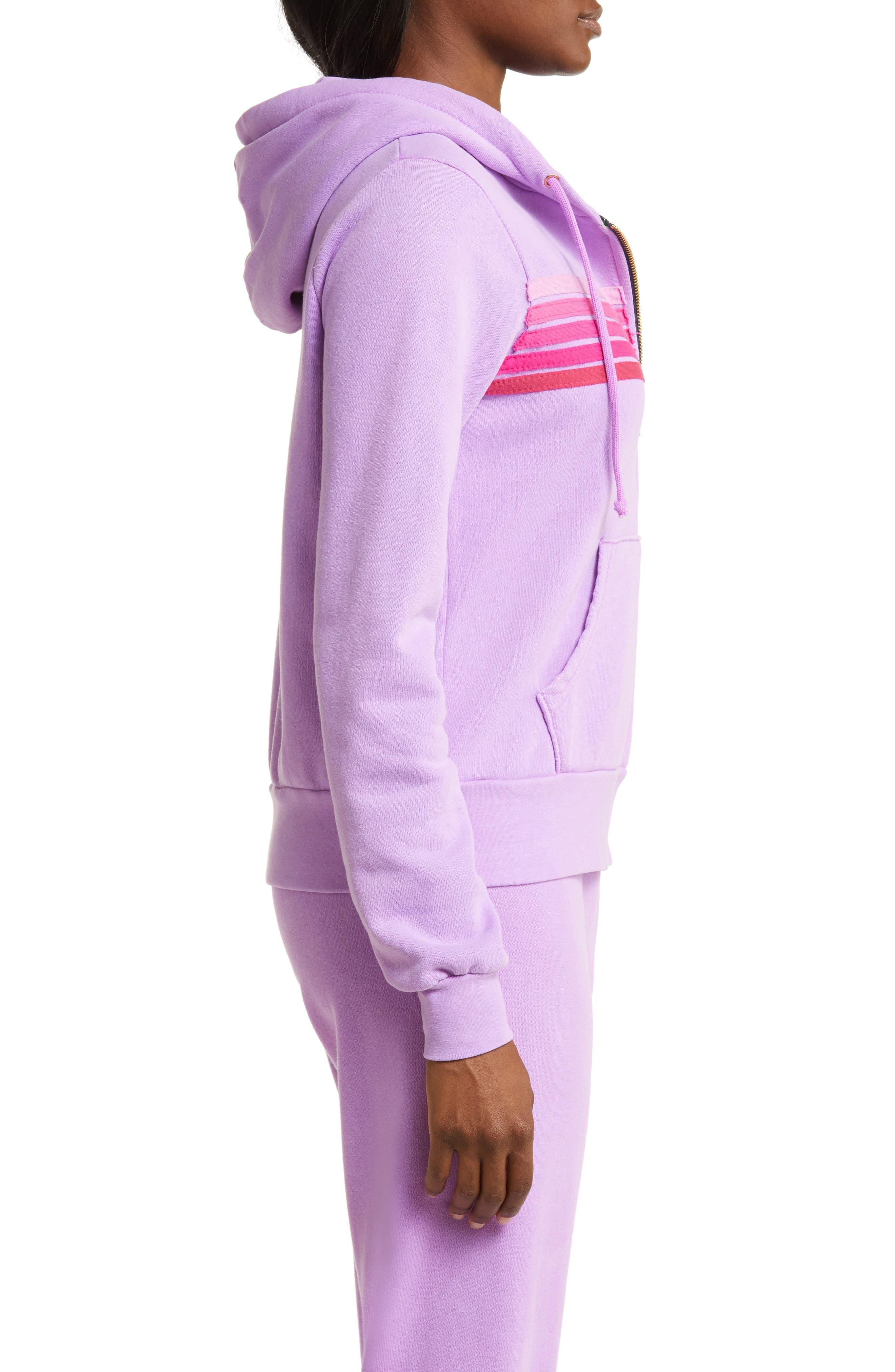 Stripe Hoodie Pink Aviator Nation Zip Up Aviator Nation Adult