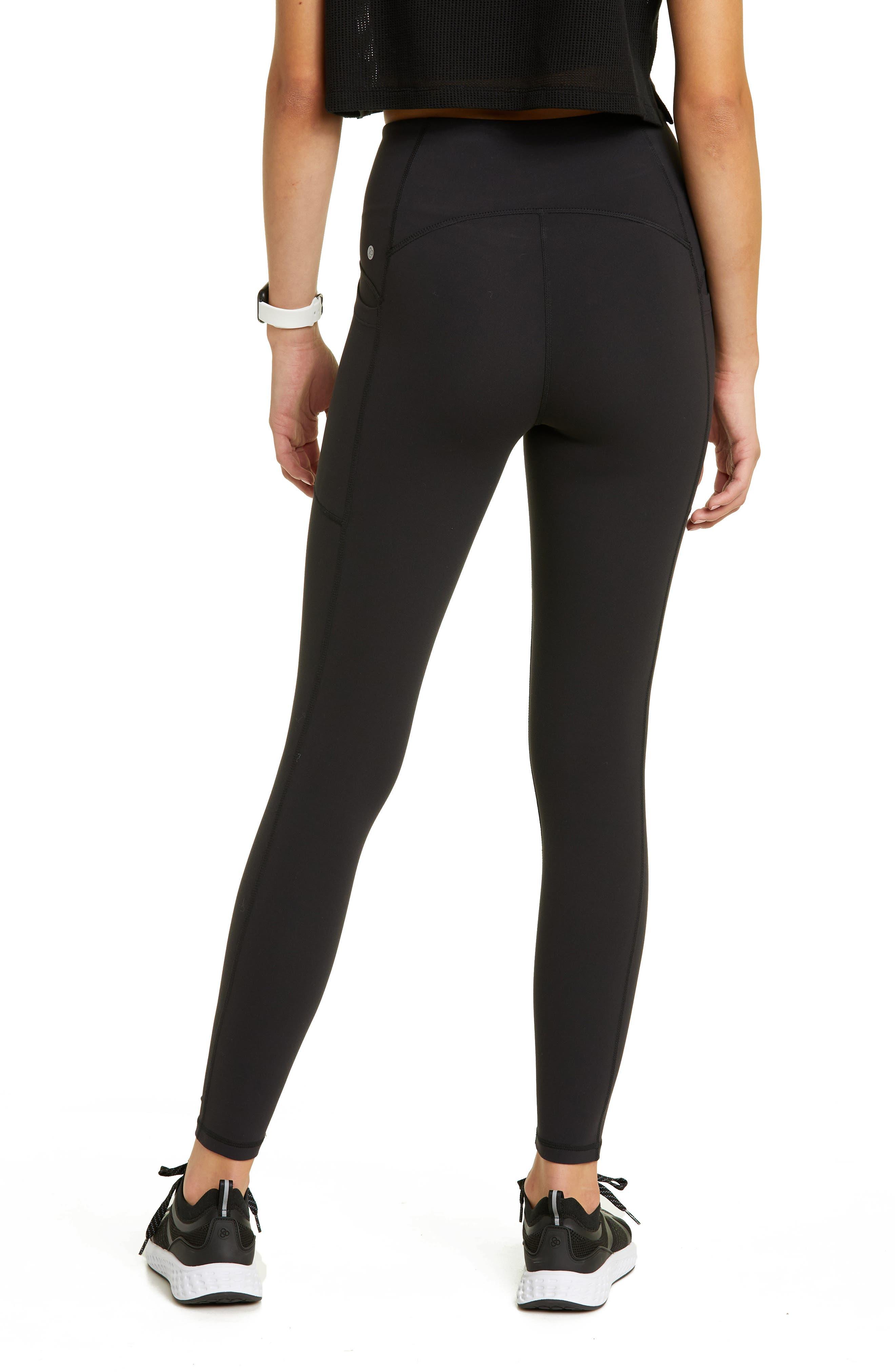 Zella Studio Luxe High Waist Pocket leggings in Black