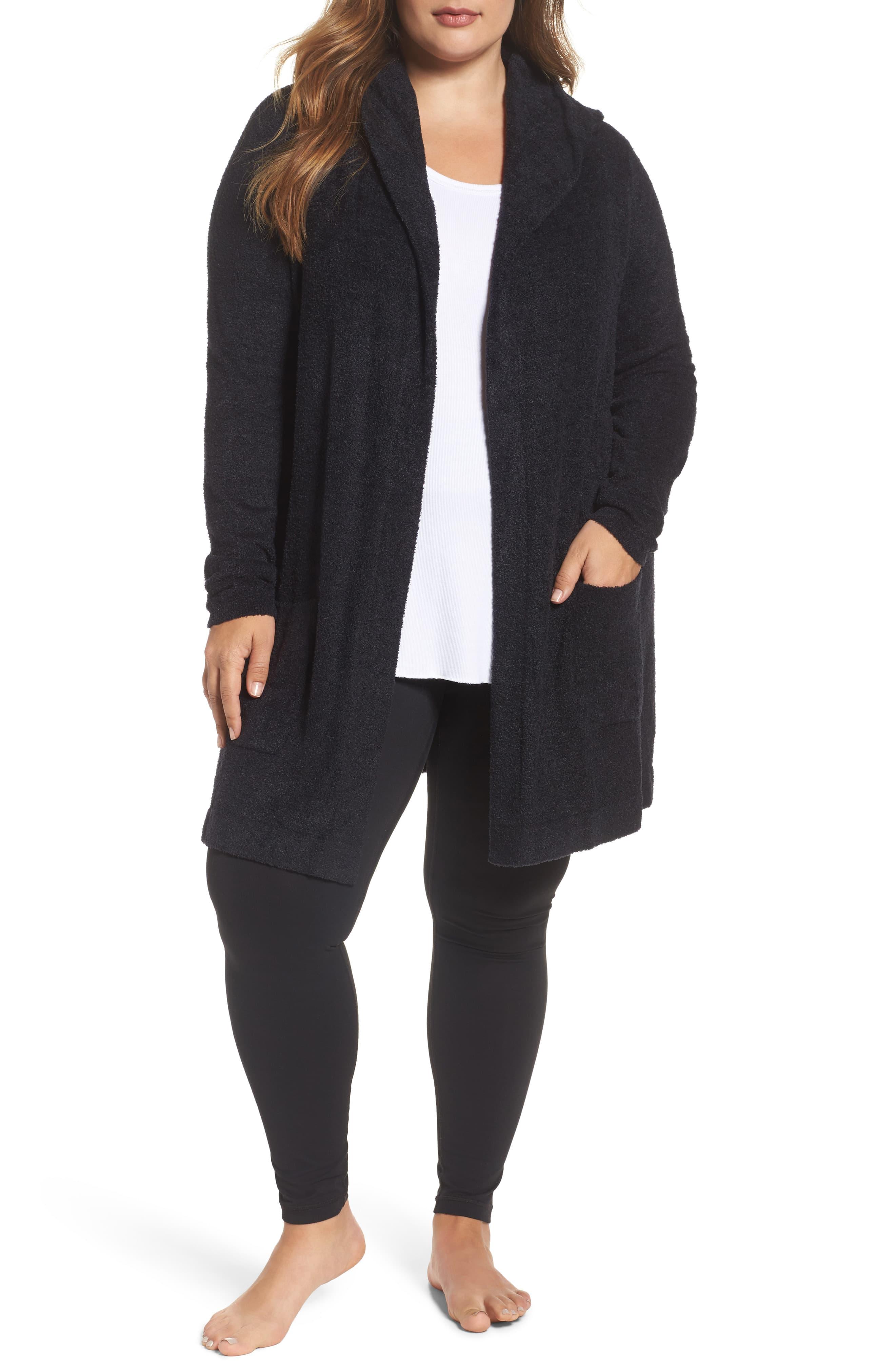 barefoot dreams cozychic lite coastal hooded cardigan