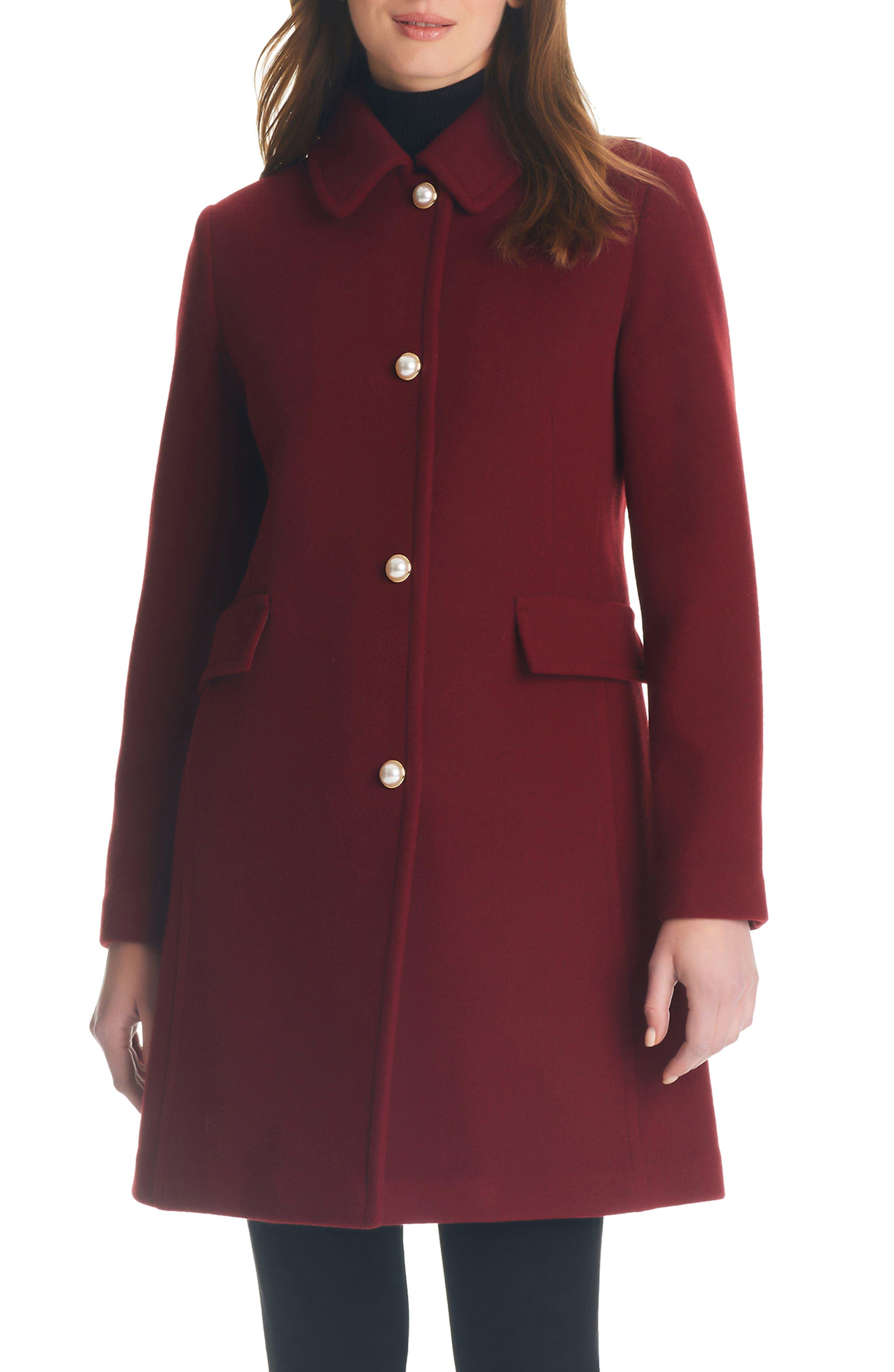 Kate spade hotsell red wool coat
