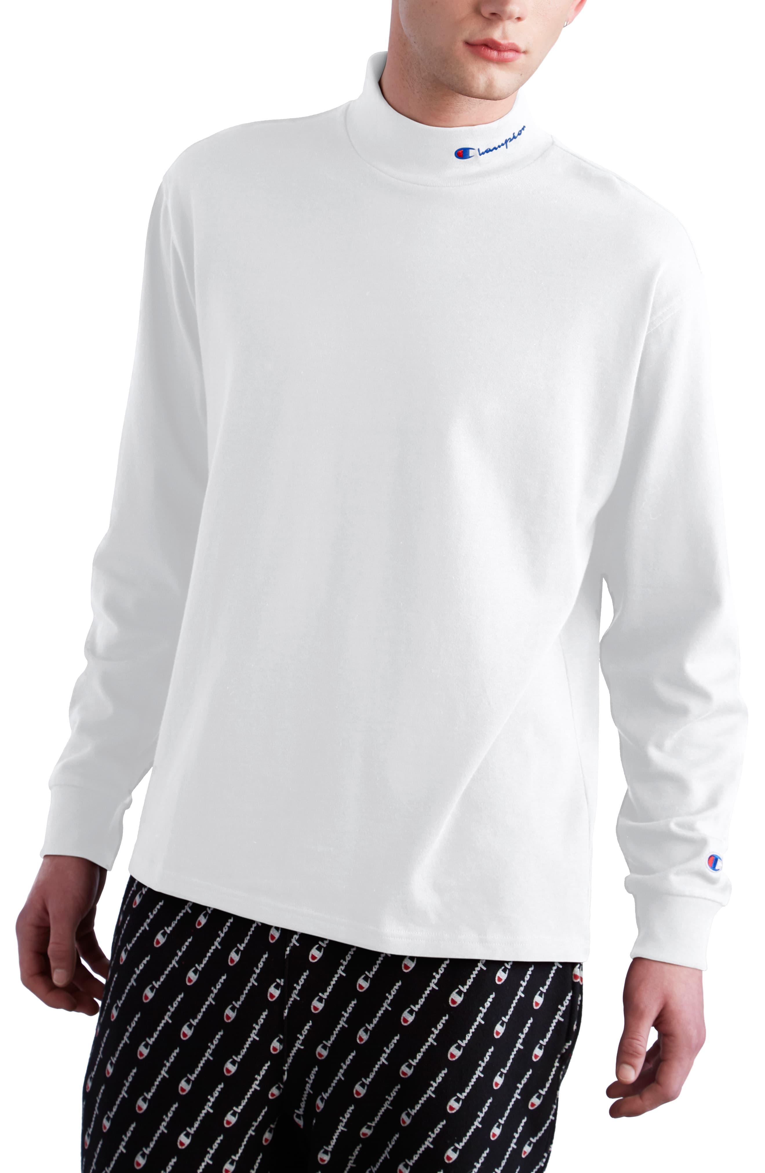 Champion Heavyweight Mock Neck T-shirt in White for Men - Lyst