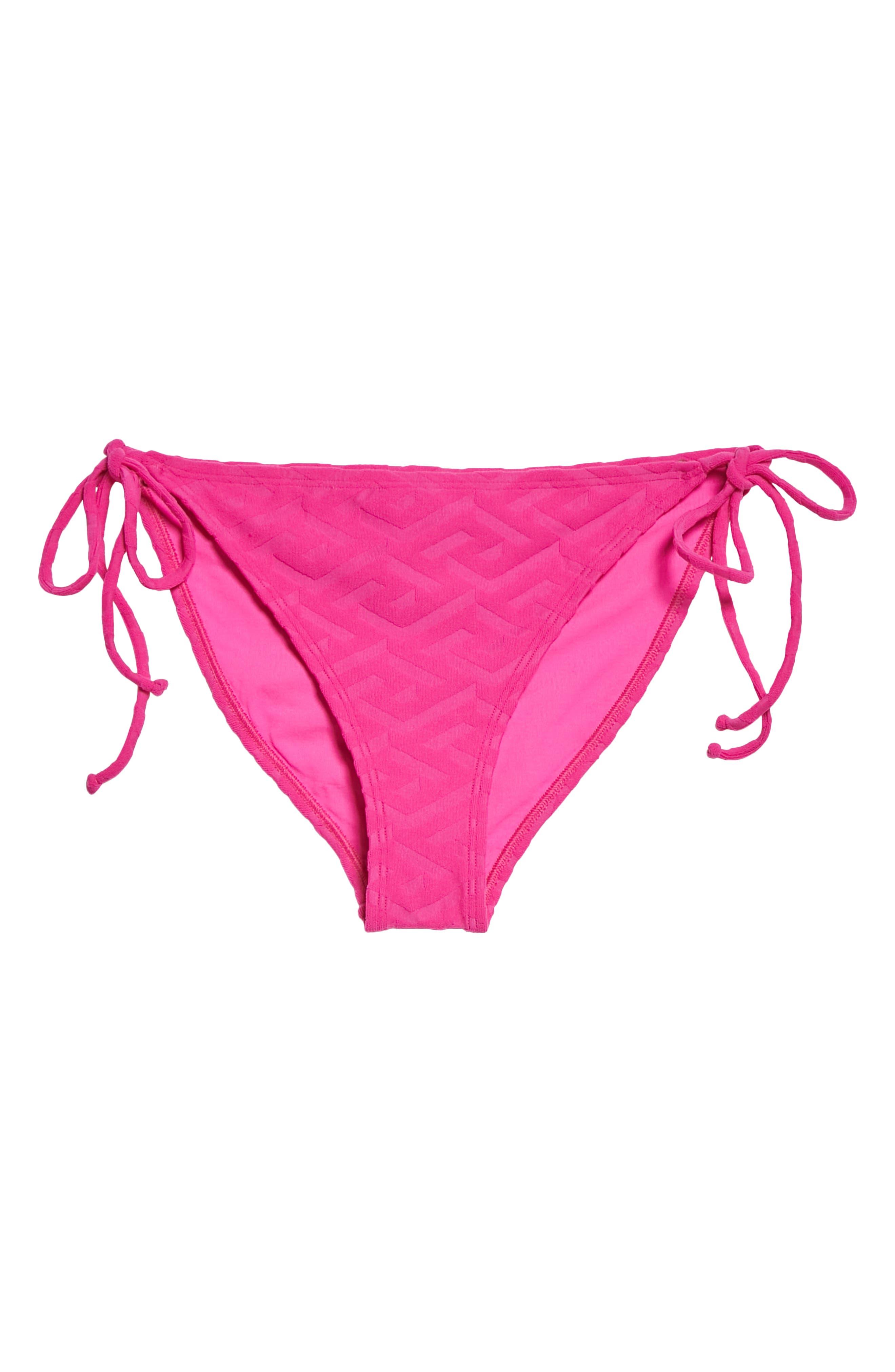 Versace La Greca String Bikini Bottoms In Pink Lyst