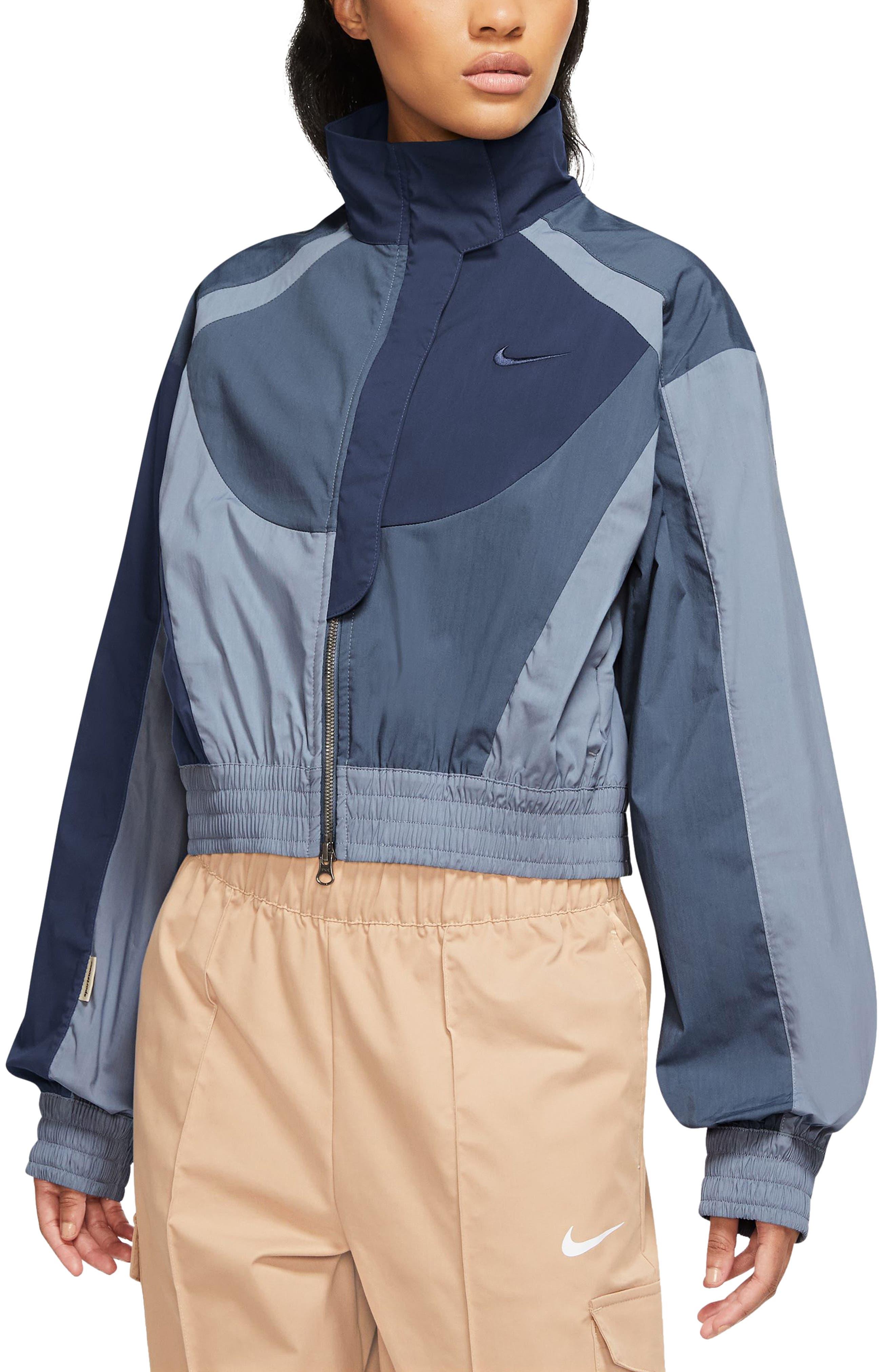 Nike Colorblock Zip-up Jacket in Blue | Lyst