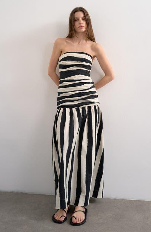 slim fit dress slacks Giselle Bandeau Midi Dress In Black Beige – Infinity Raine main image 1