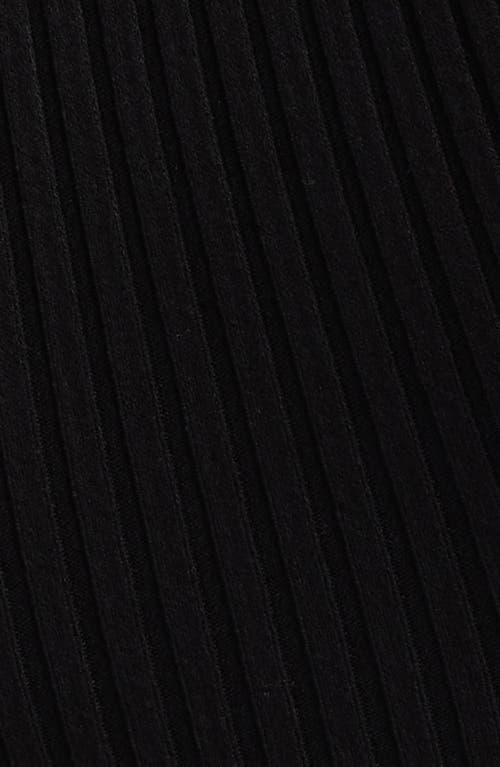 Courreges Slash One-Shoulder Rib Sweater Dress in Black | Lyst