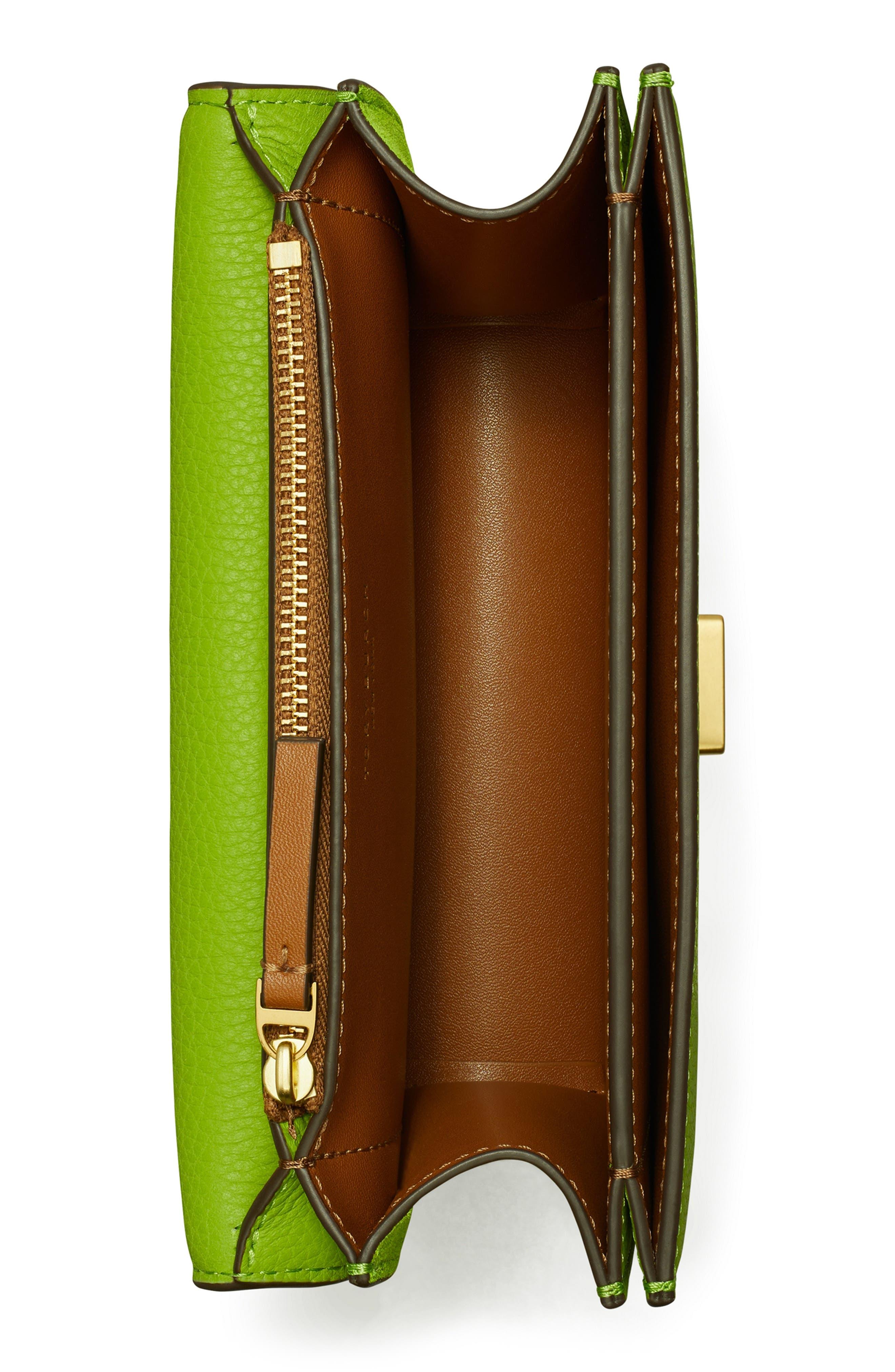 Tory Burch Small Eleanor Pebble Leather Convertible Shoulder Bag in Green |  Lyst
