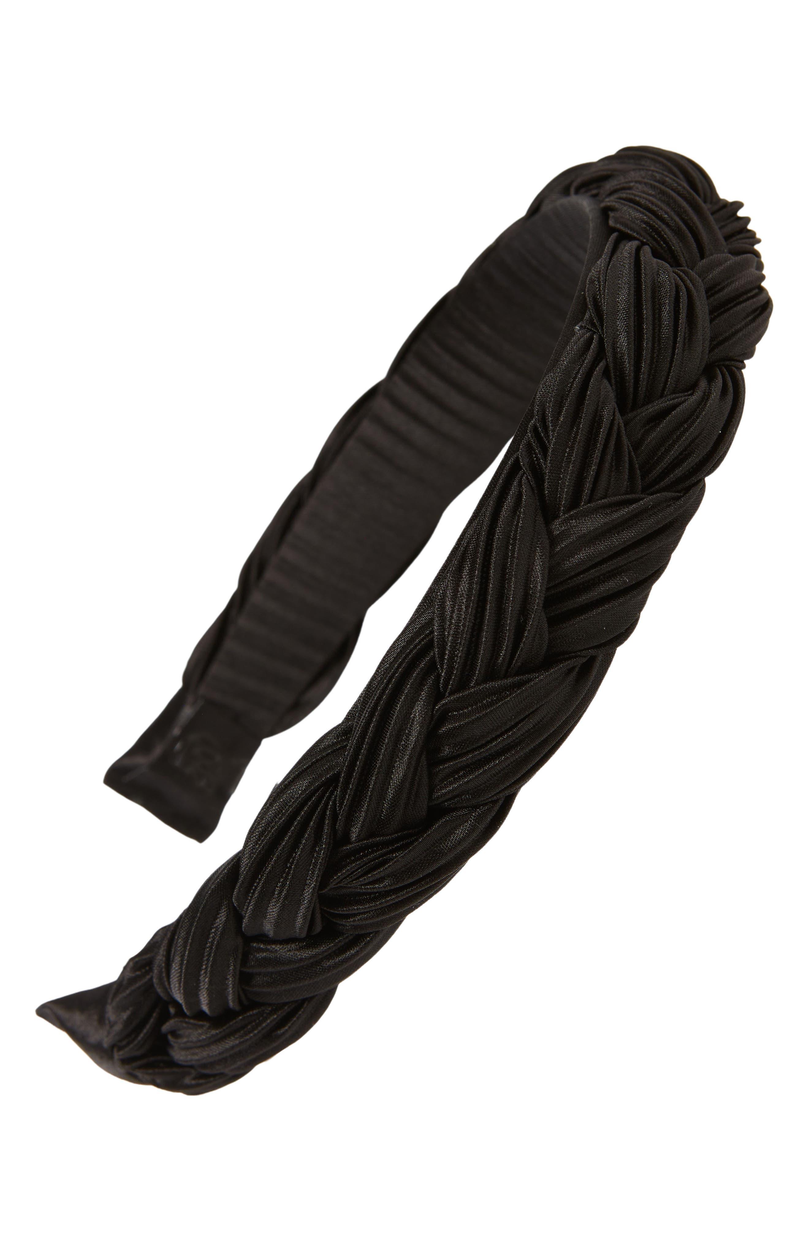 Tasha Braided Headband in Black Lyst